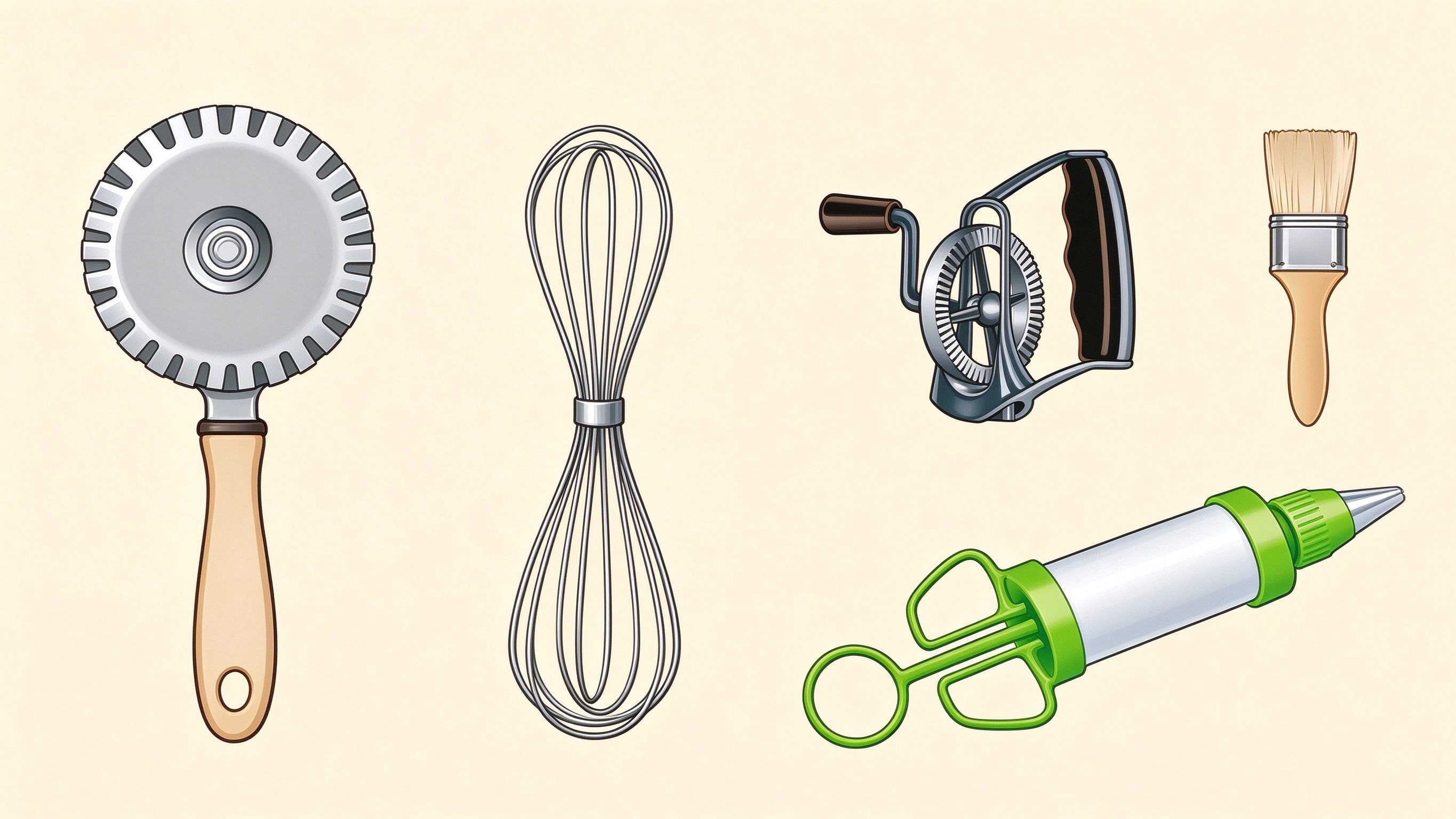 Baking tools annotated picture vocabulary with labeled objects