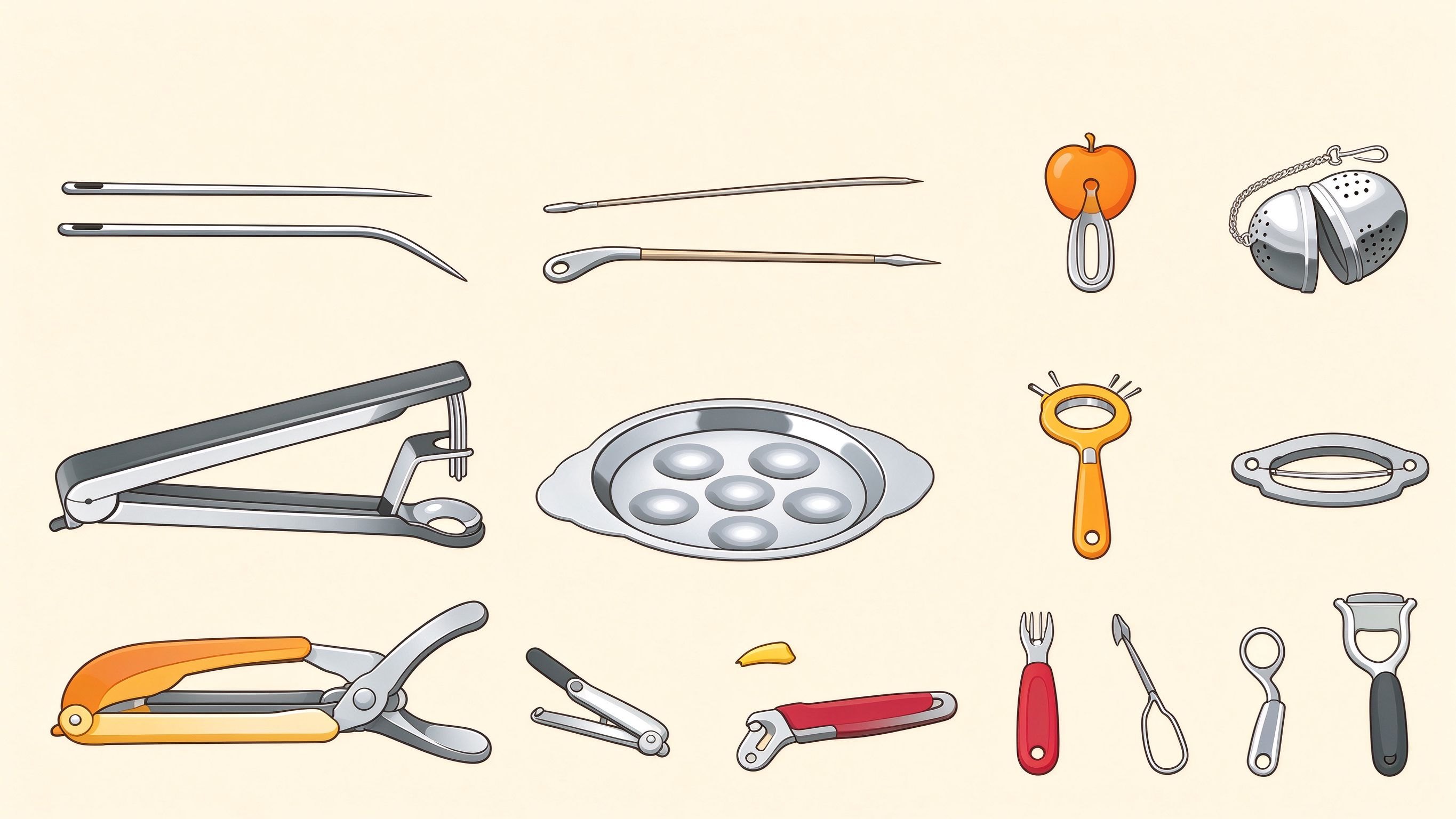 Other kitchen tools annotated picture vocabulary with labeled objects