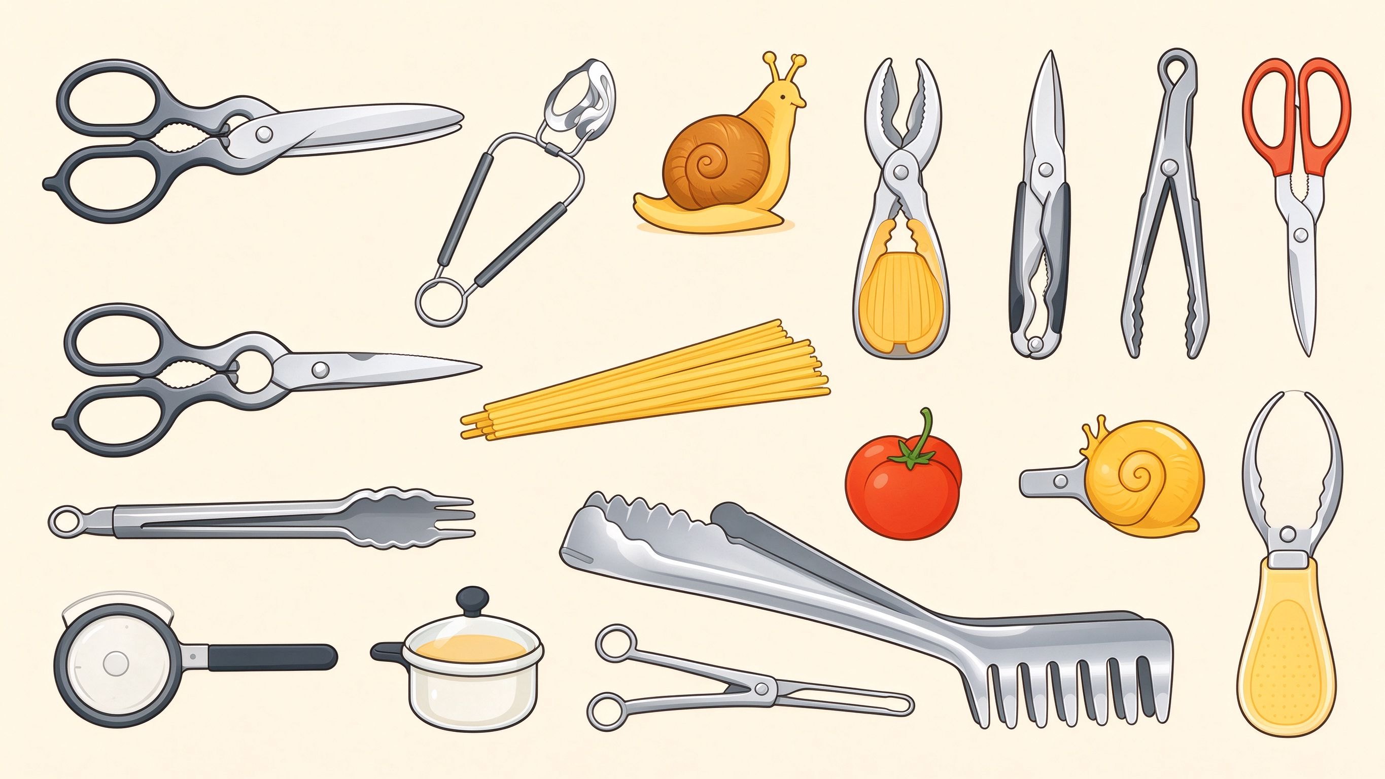 Other kitchen utensils II annotated picture vocabulary with labeled objects