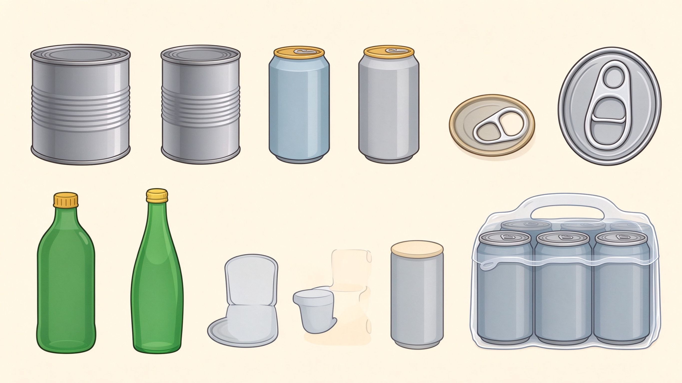 Packaging (3) annotated picture vocabulary with labeled objects