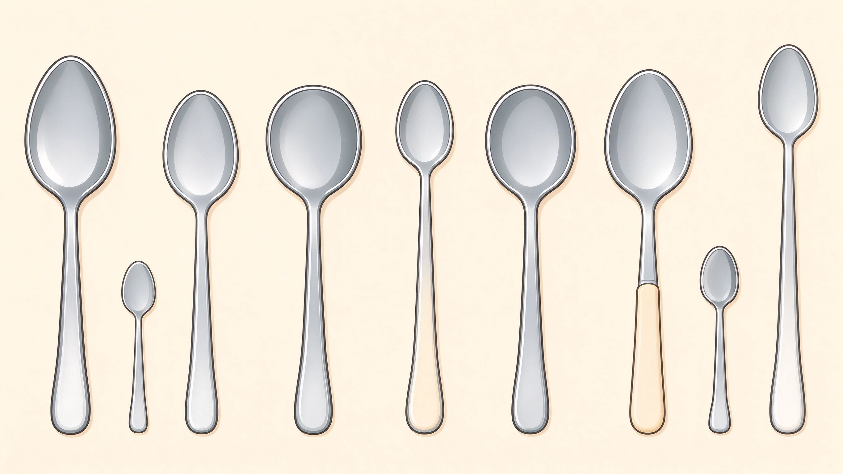 Types of spoons annotated picture vocabulary with labeled objects