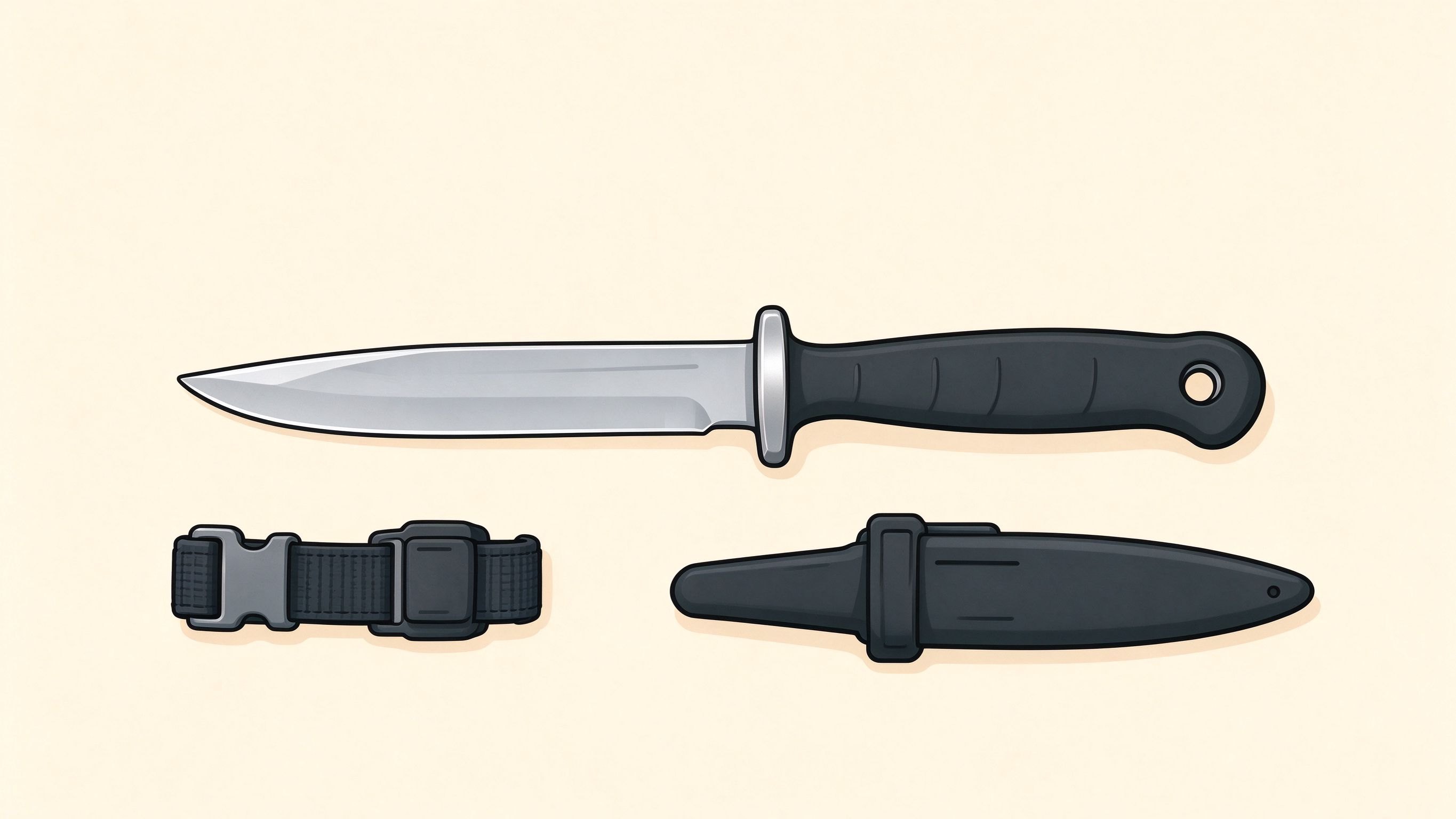 Knife annotated picture vocabulary with labeled objects