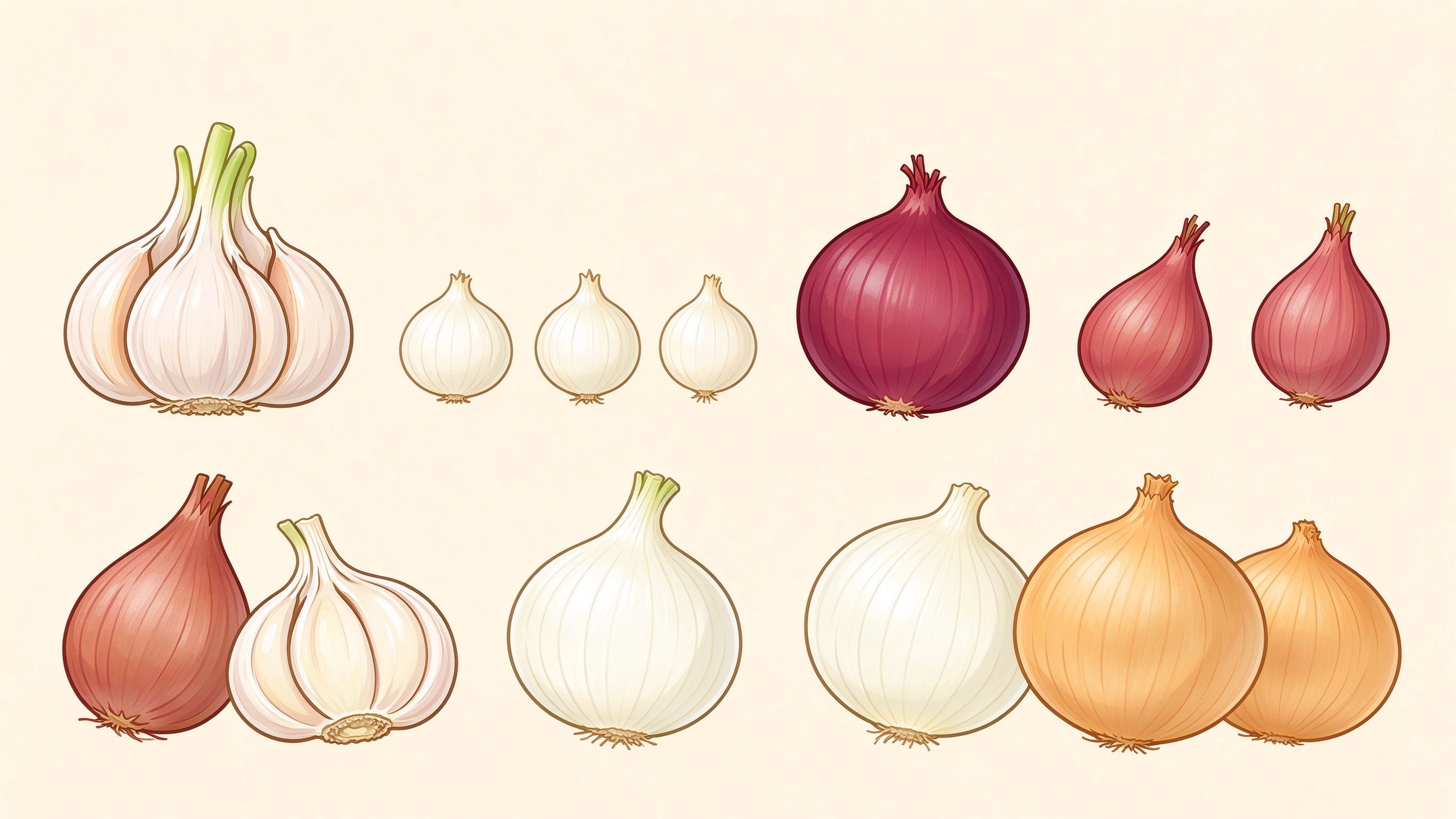 Bulb Vegetables 2 annotated picture vocabulary with labeled objects