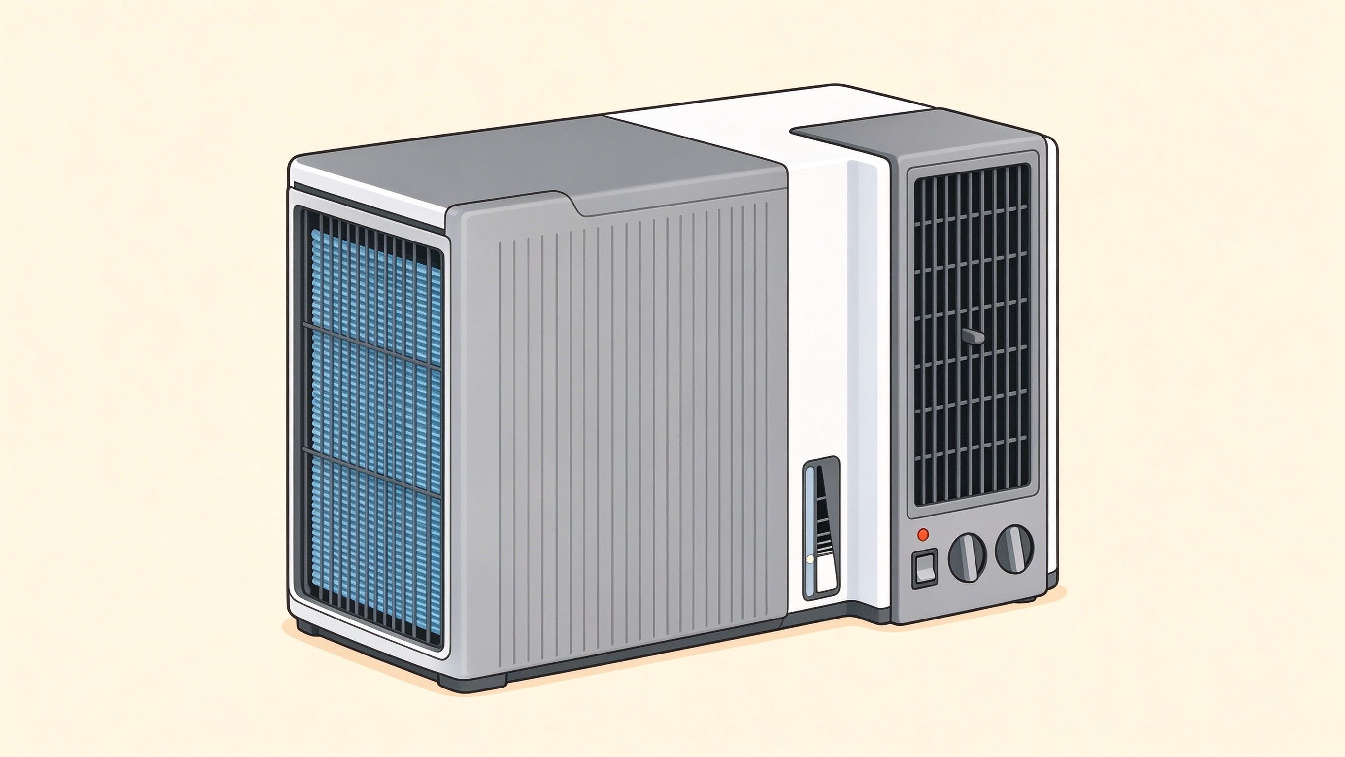Air purifier annotated picture vocabulary with labeled objects