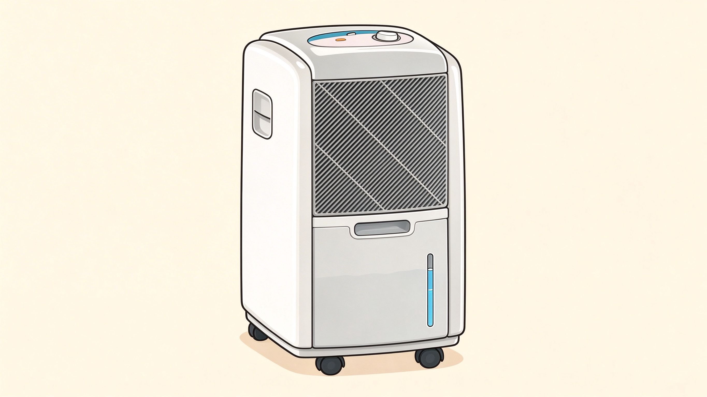 Dehumidifier annotated picture vocabulary with labeled objects