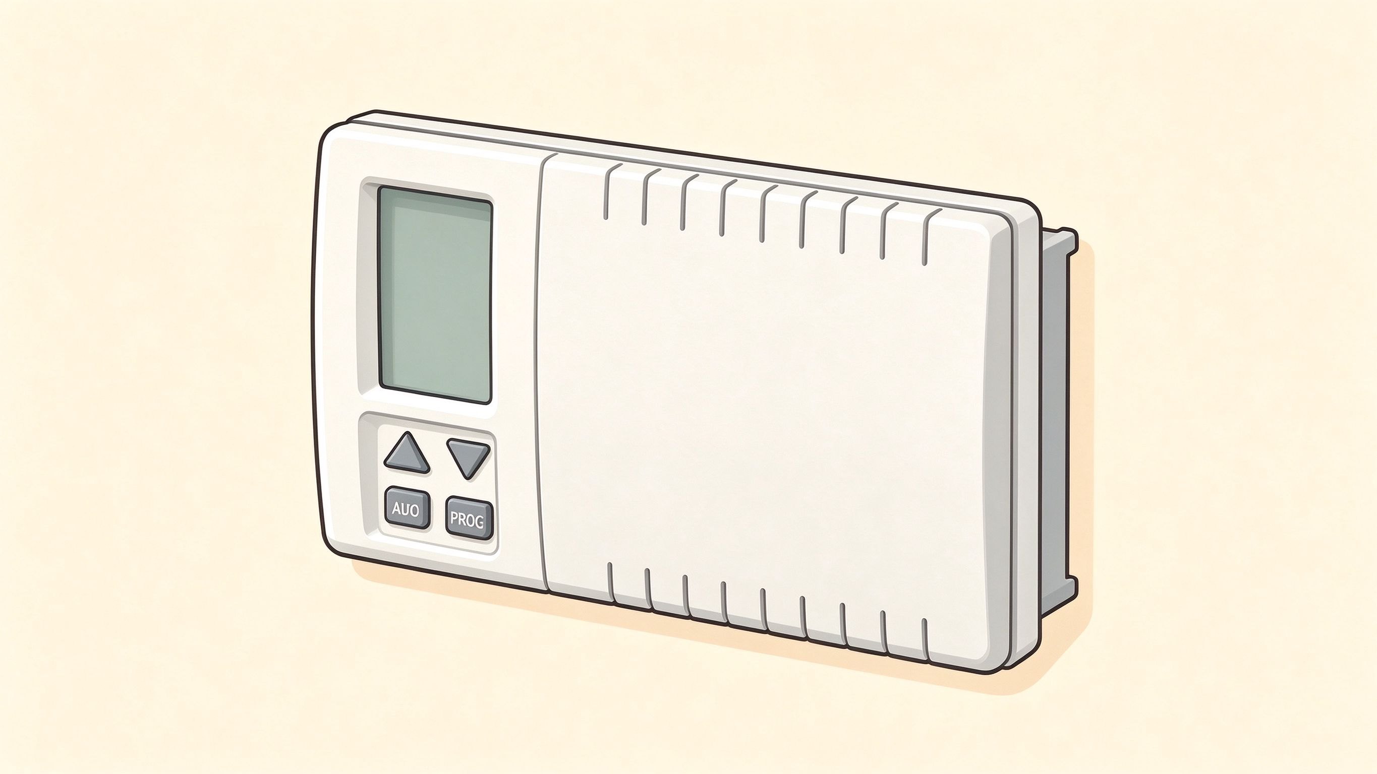 Programmable thermostat annotated picture vocabulary with labeled objects