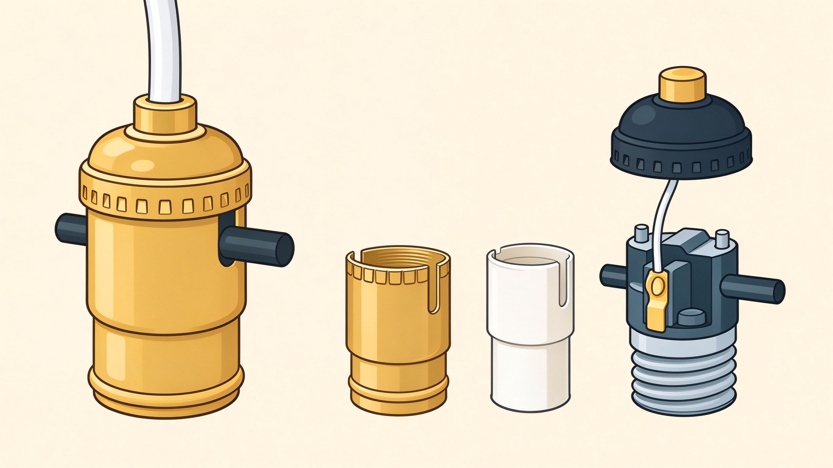 Light socket annotated picture vocabulary with labeled objects