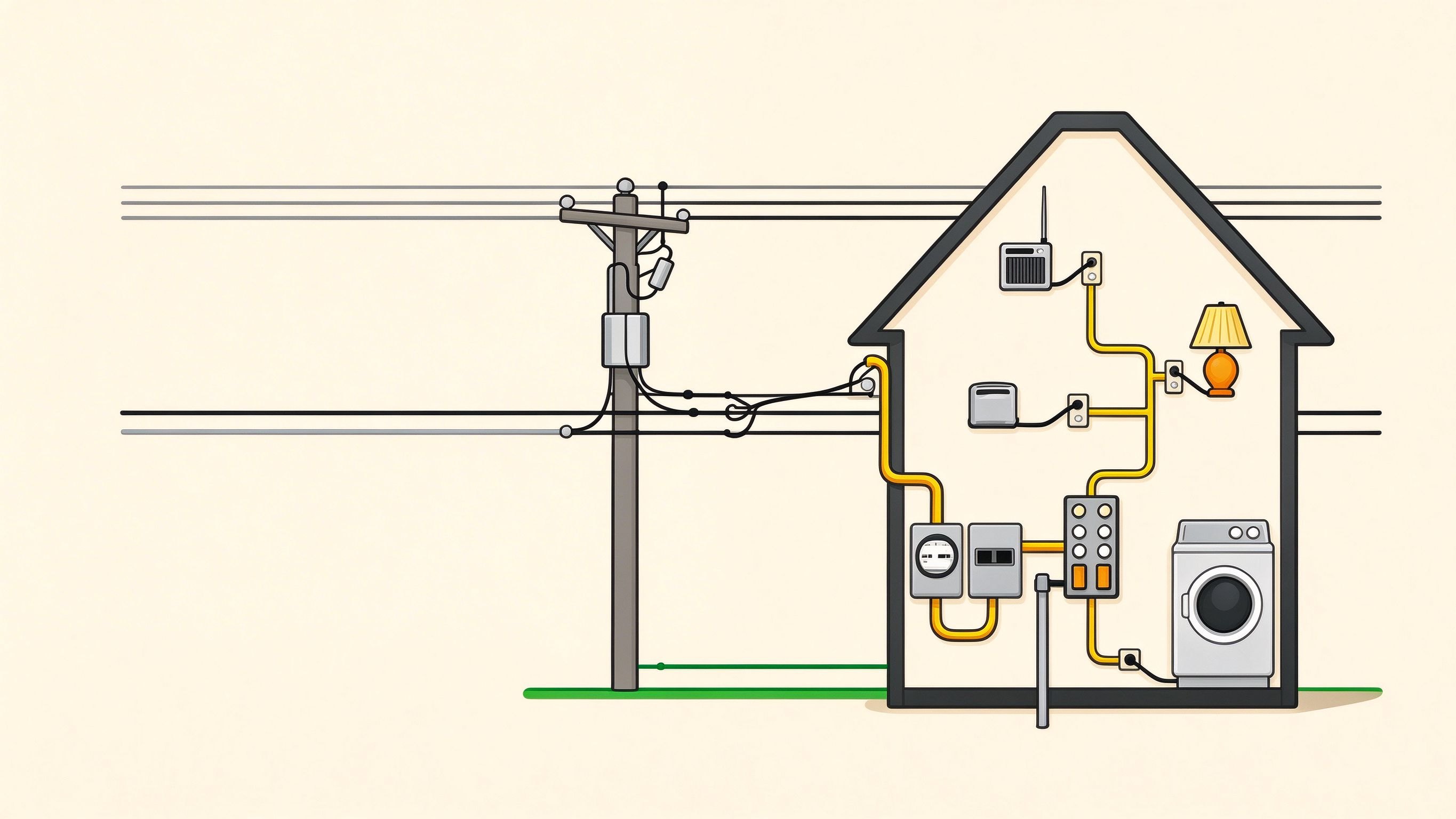 House electrical network annotated picture vocabulary with labeled objects