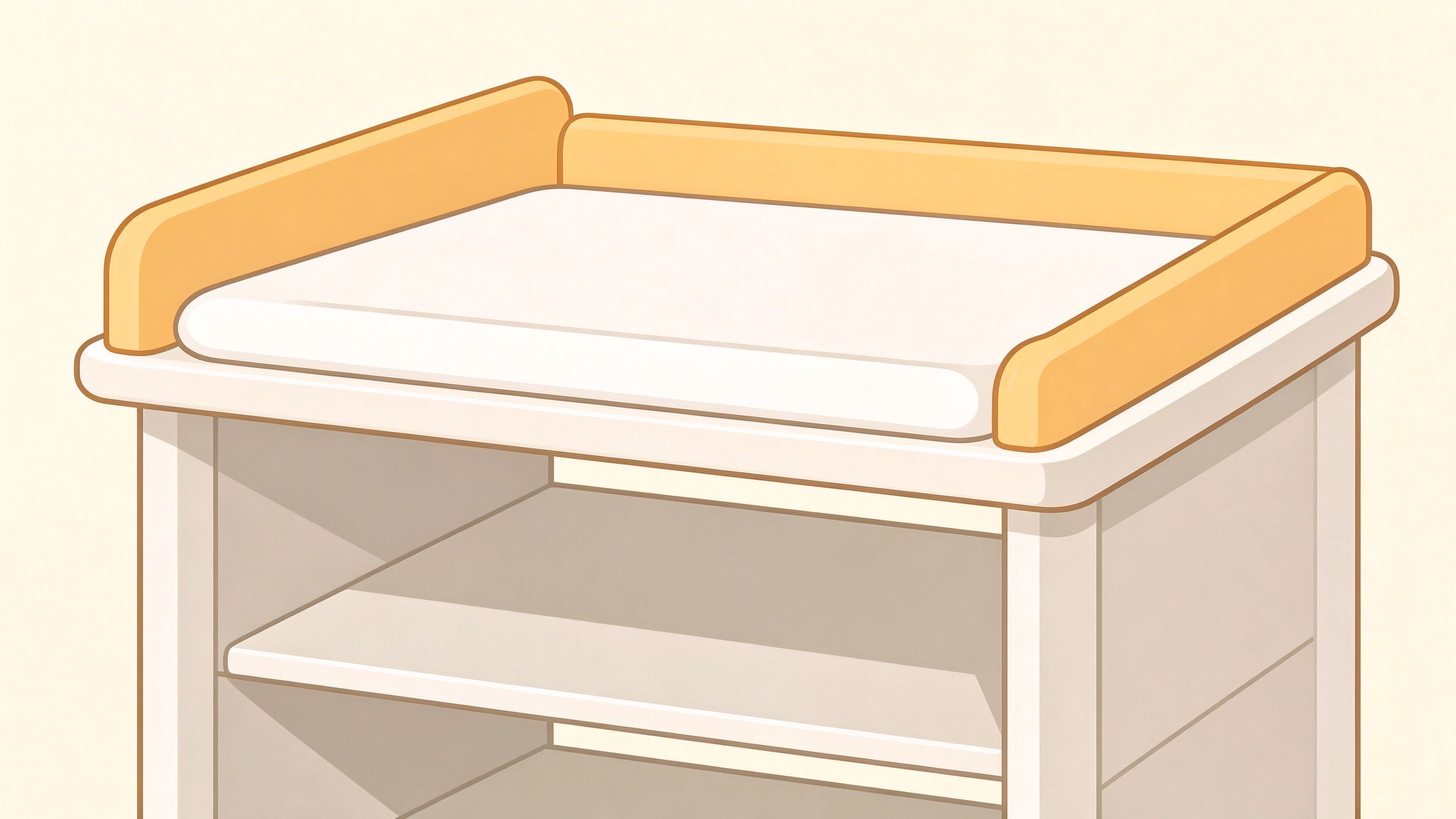 Baby changing table annotated picture vocabulary with labeled objects