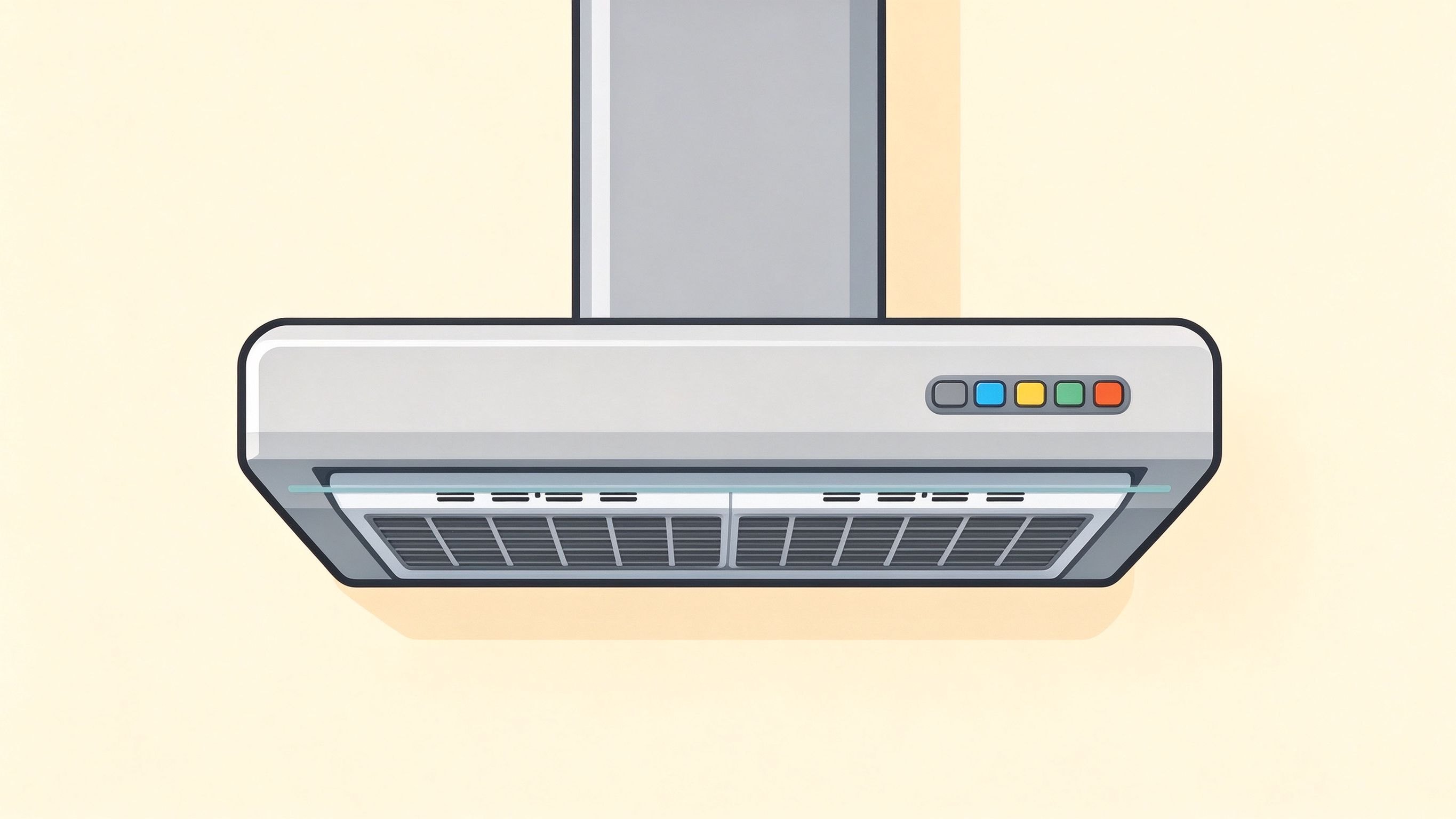 Range hood annotated picture vocabulary with labeled objects