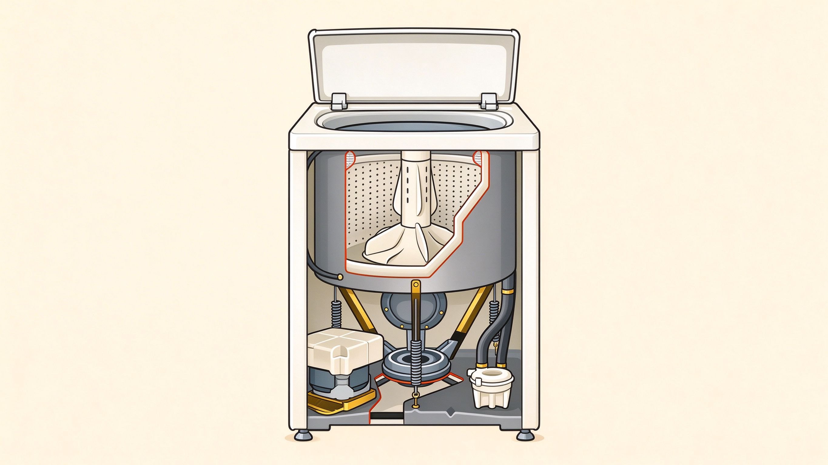 Washing machine annotated picture vocabulary with labeled objects