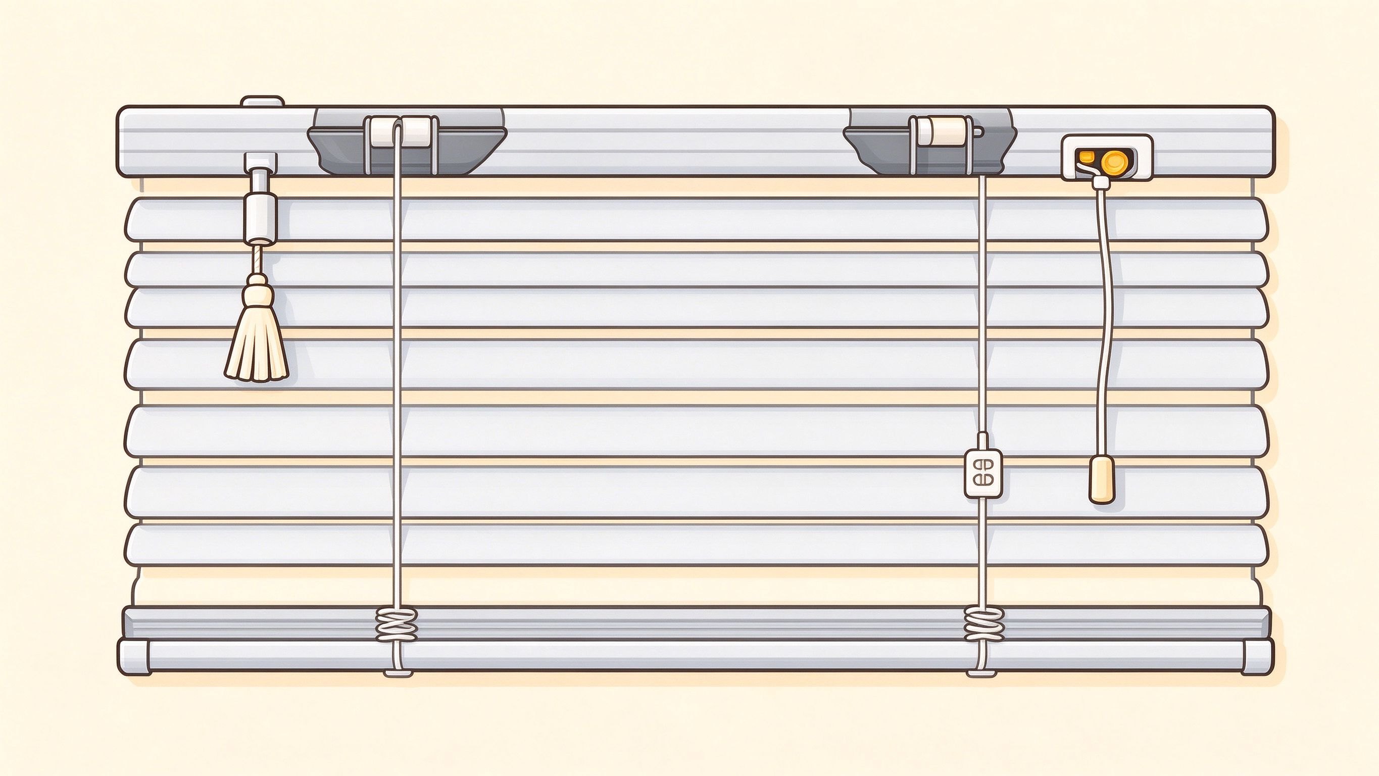 Window blinds annotated picture vocabulary with labeled objects
