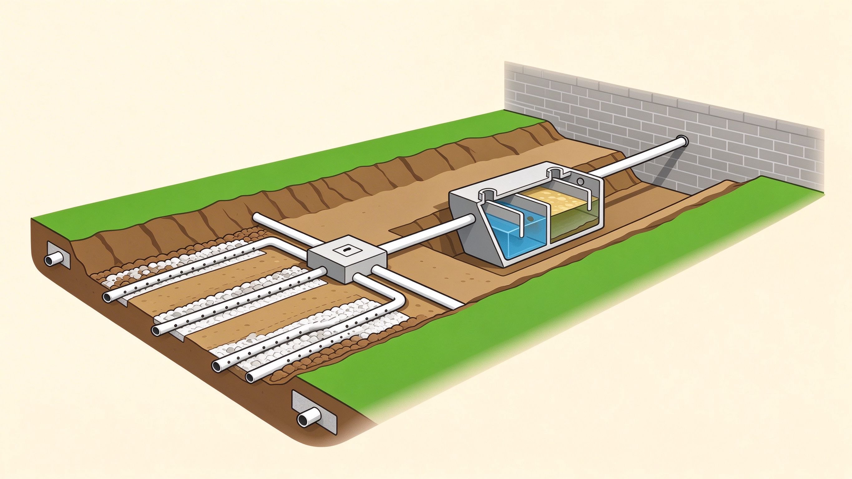 Septic system annotated picture vocabulary with labeled objects