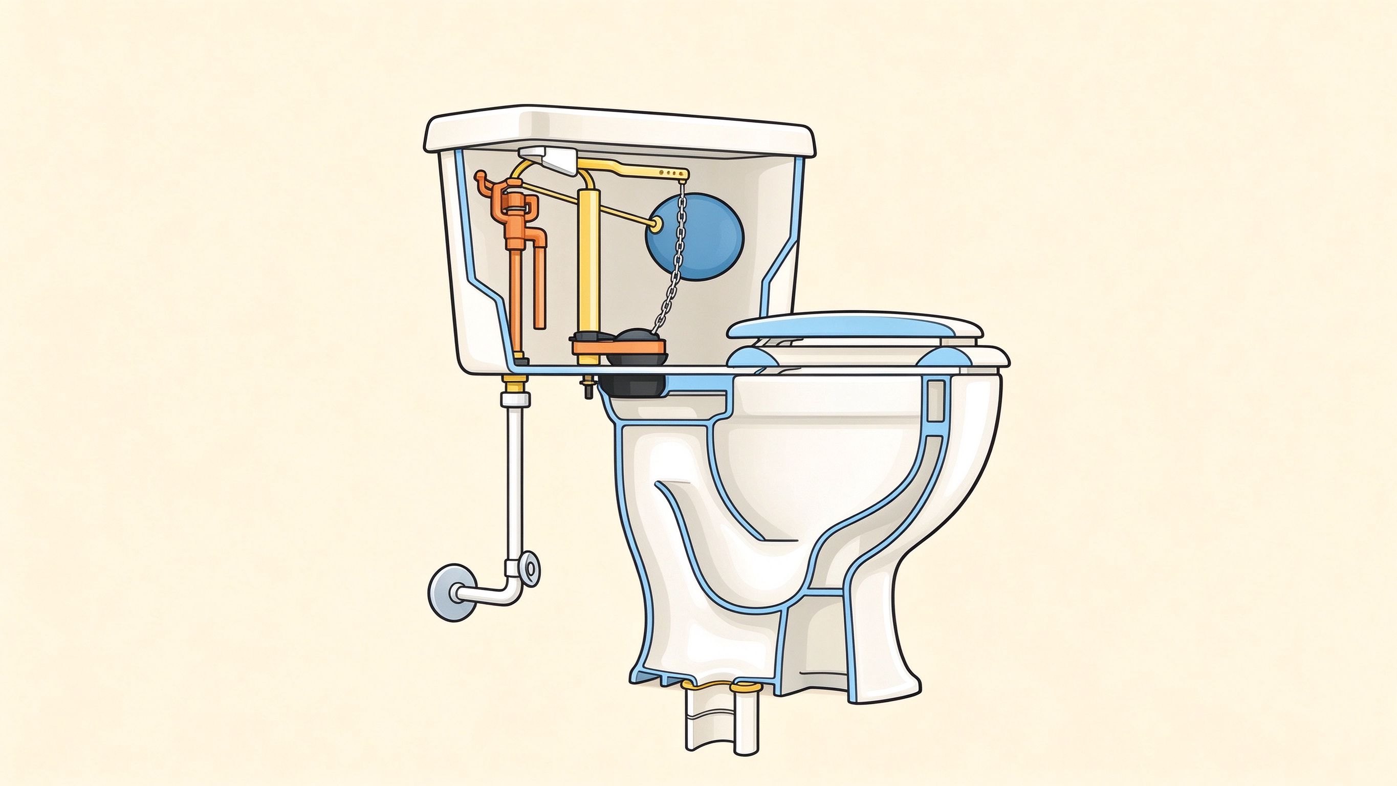 Toilet annotated picture vocabulary with labeled objects