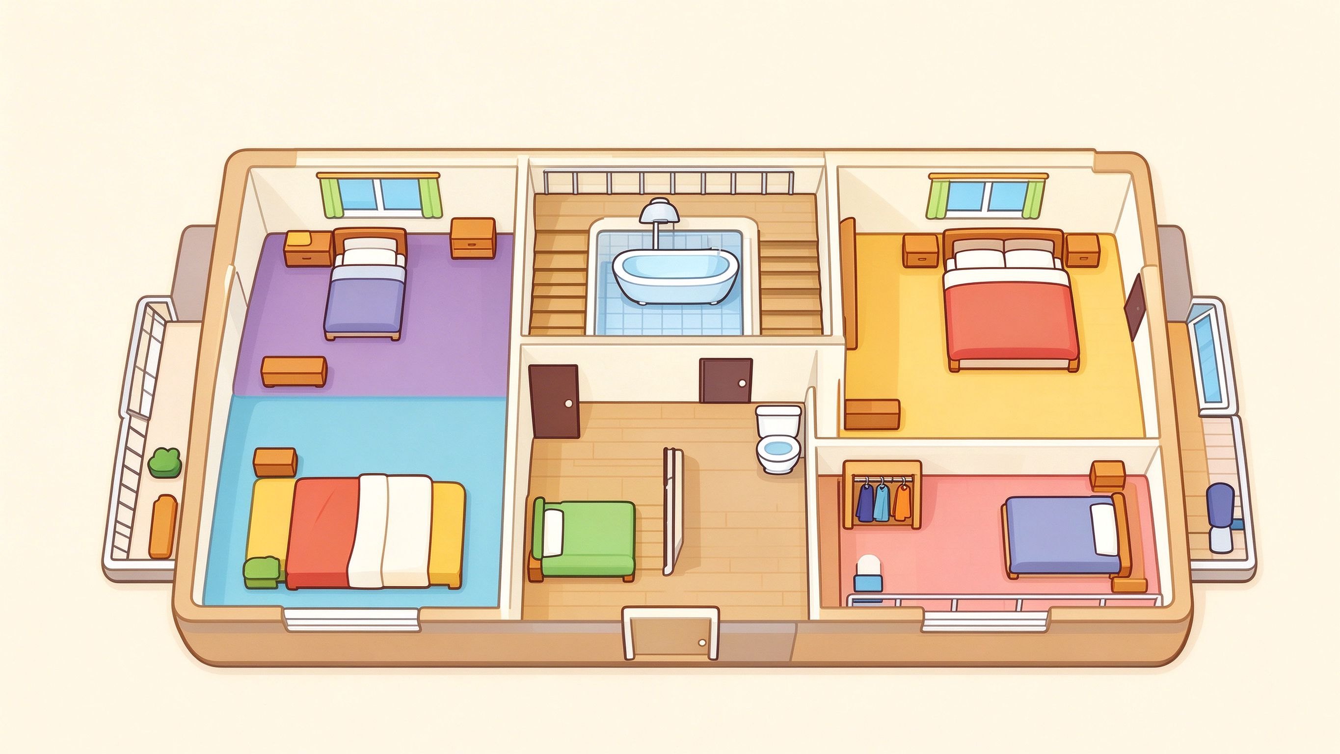 Second floor annotated picture vocabulary with labeled objects
