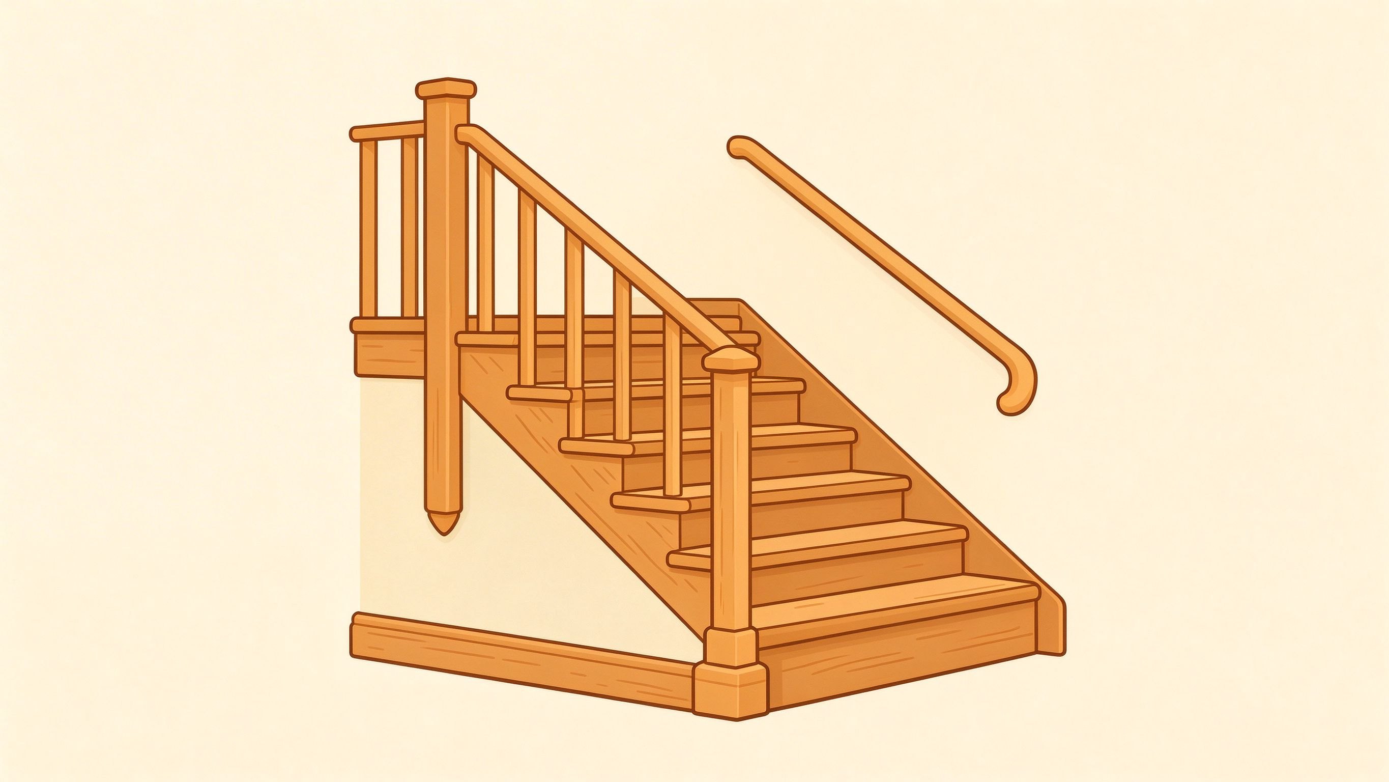 House structure: stairs annotated picture vocabulary with labeled objects