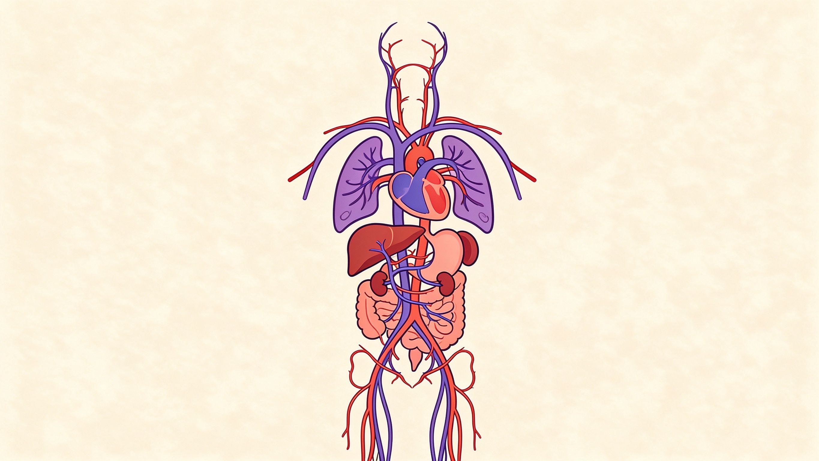 Blood circulation diagram annotated picture vocabulary with labeled objects