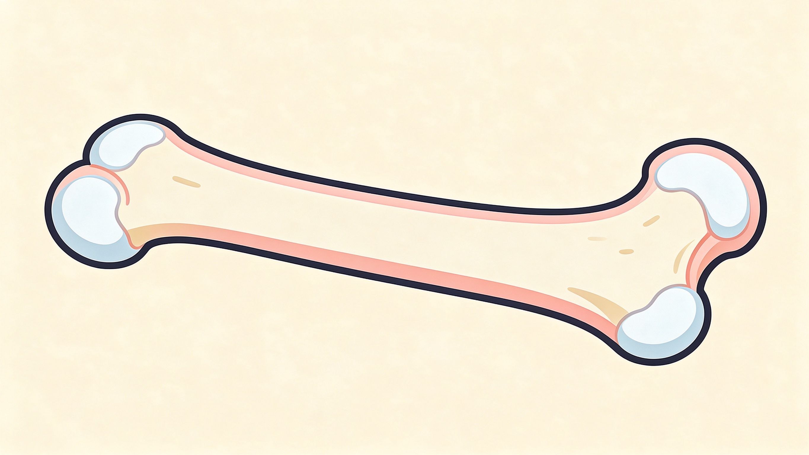 Parts of a long bone annotated picture vocabulary with labeled objects