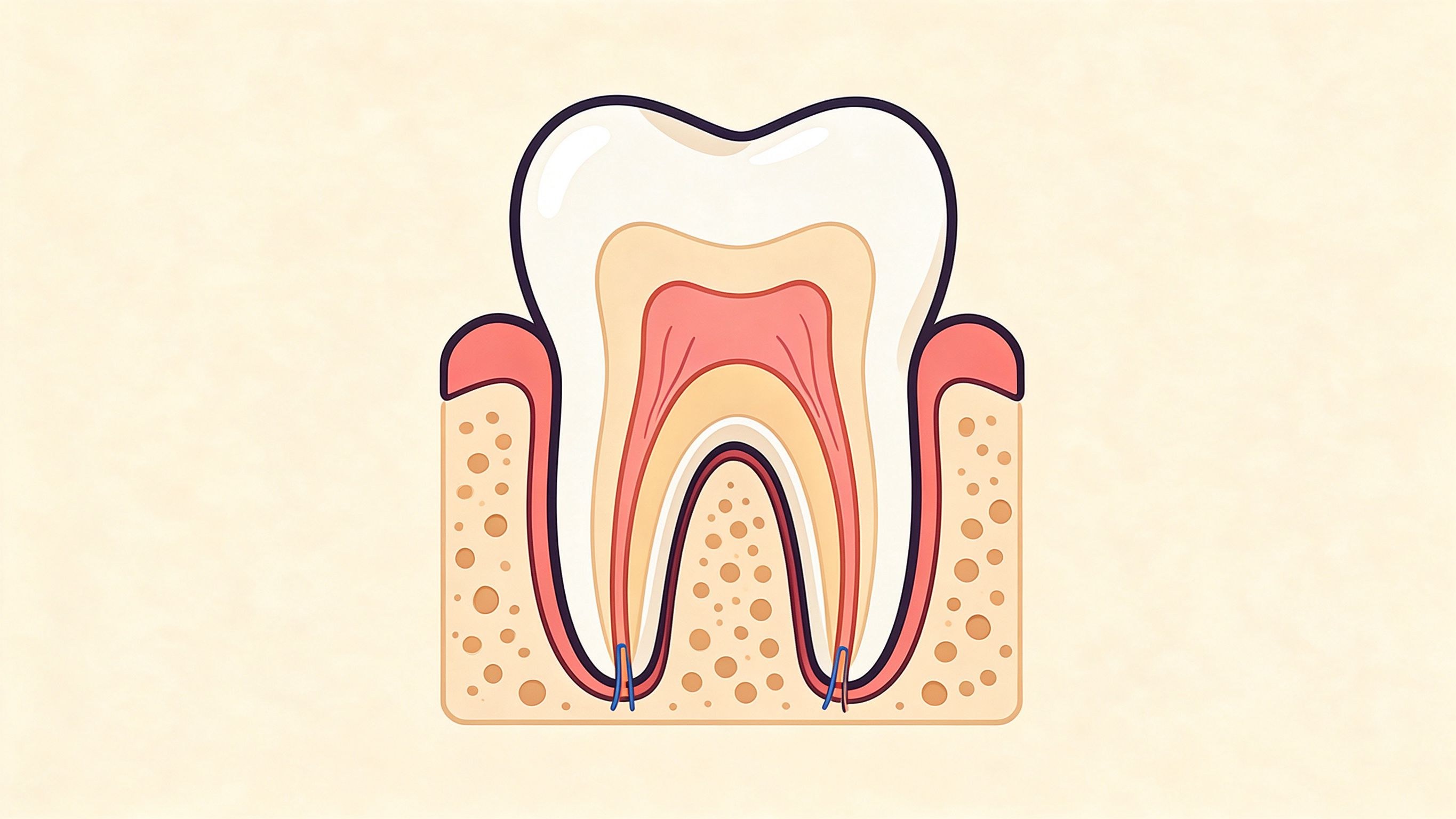 Molar cross-section annotated picture vocabulary with labeled objects