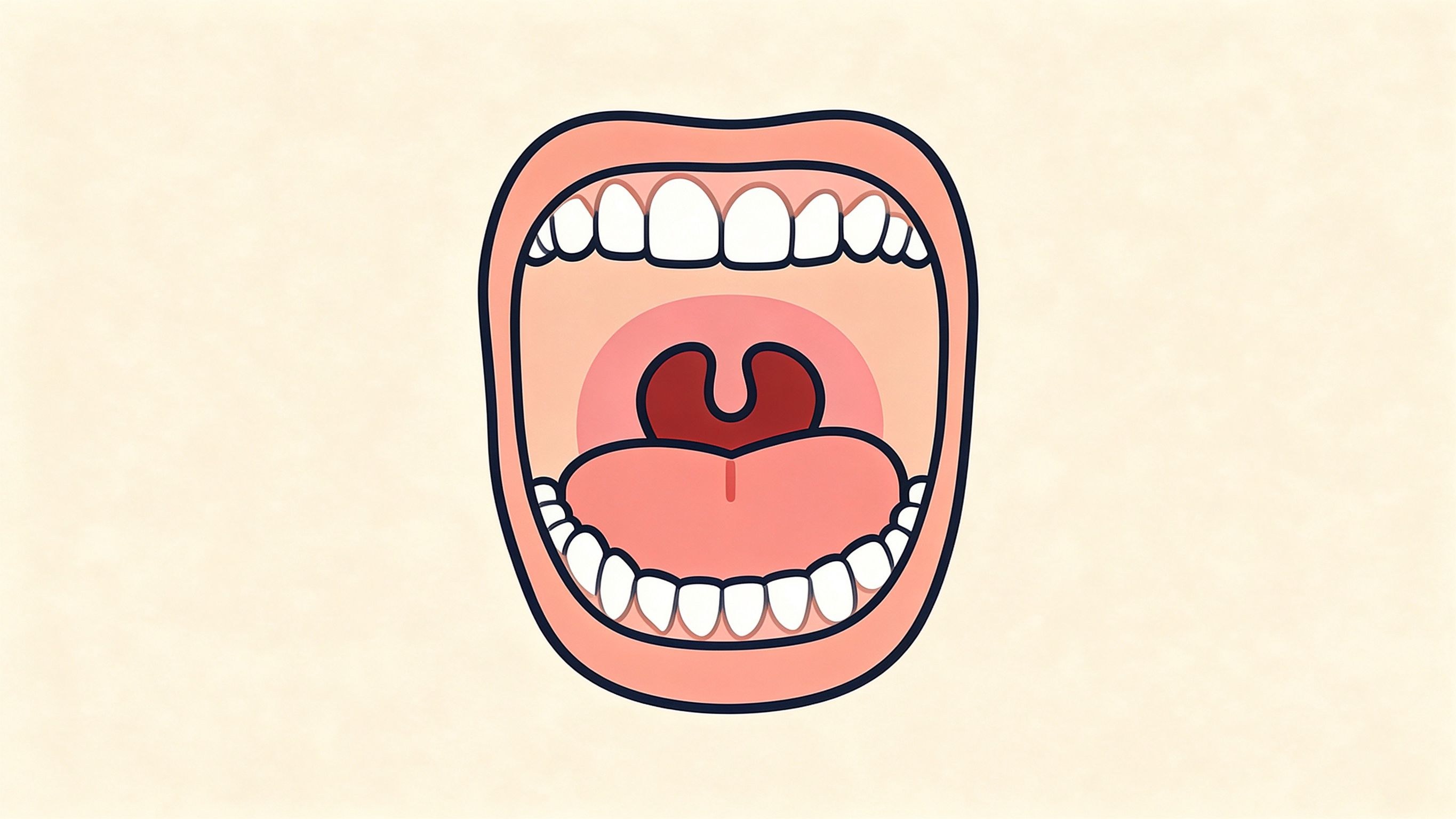 Oral cavity annotated picture vocabulary with labeled objects