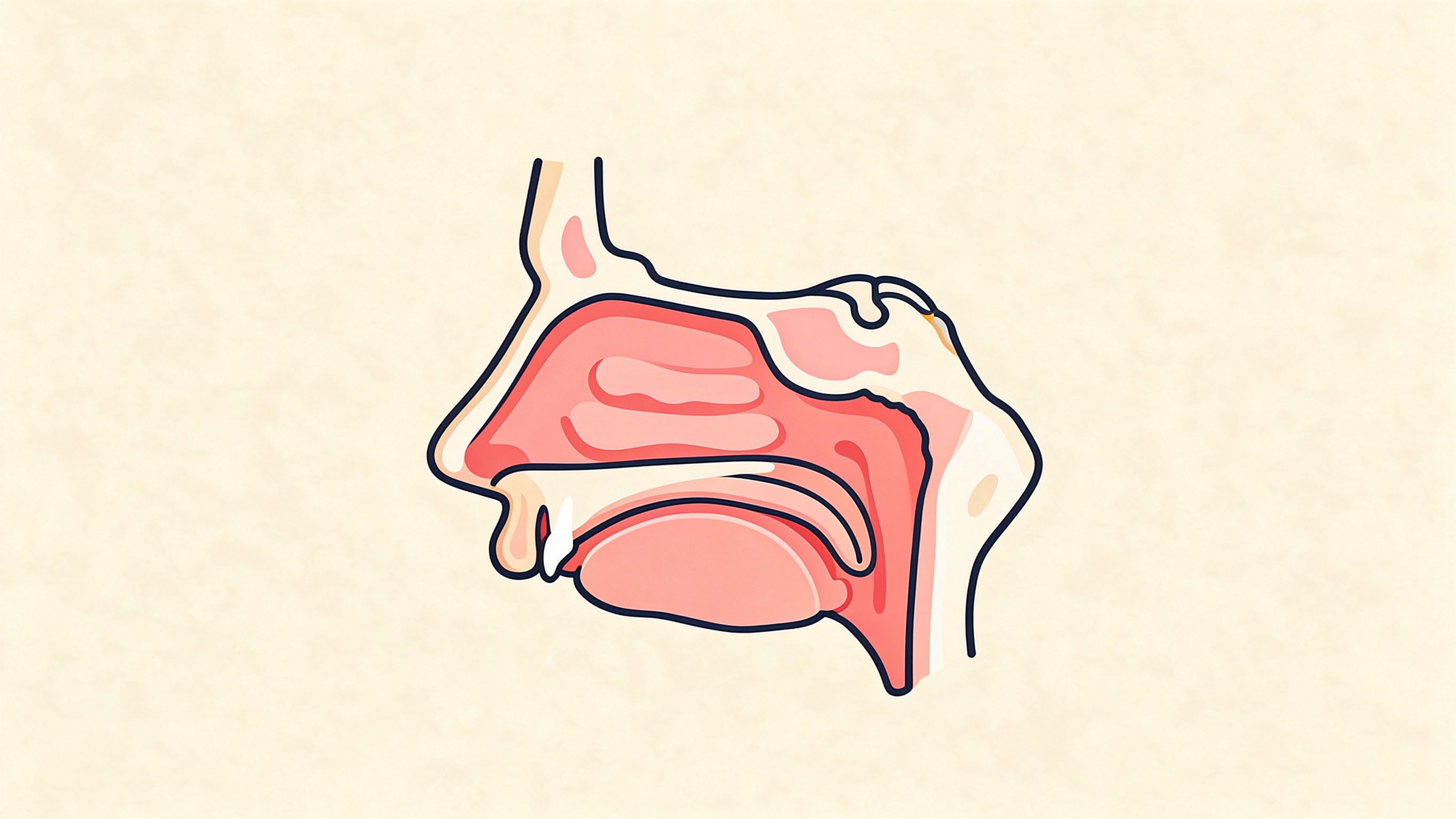 Nasal cavity annotated picture vocabulary with labeled objects