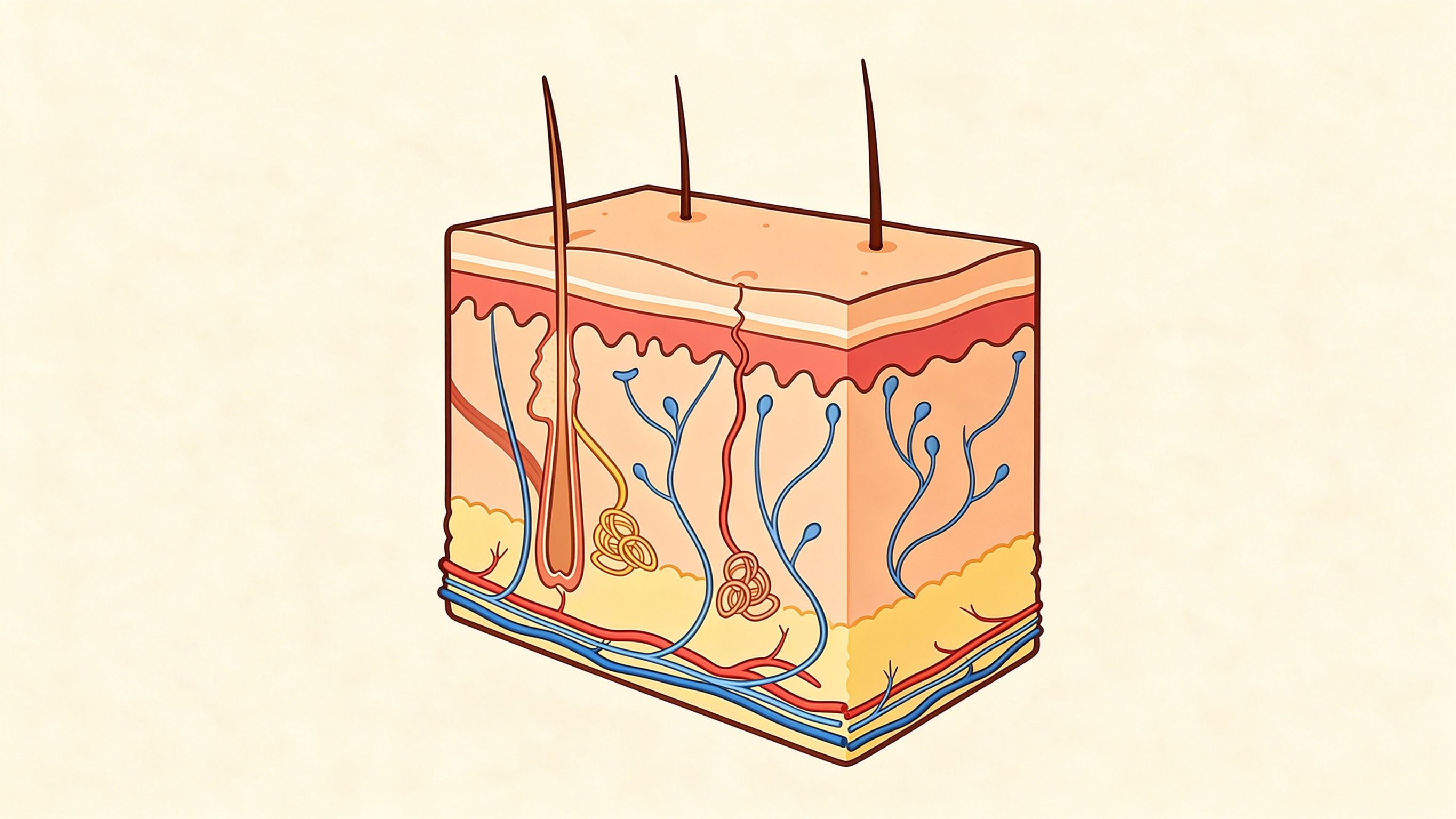 Skin structure annotated picture vocabulary with labeled objects