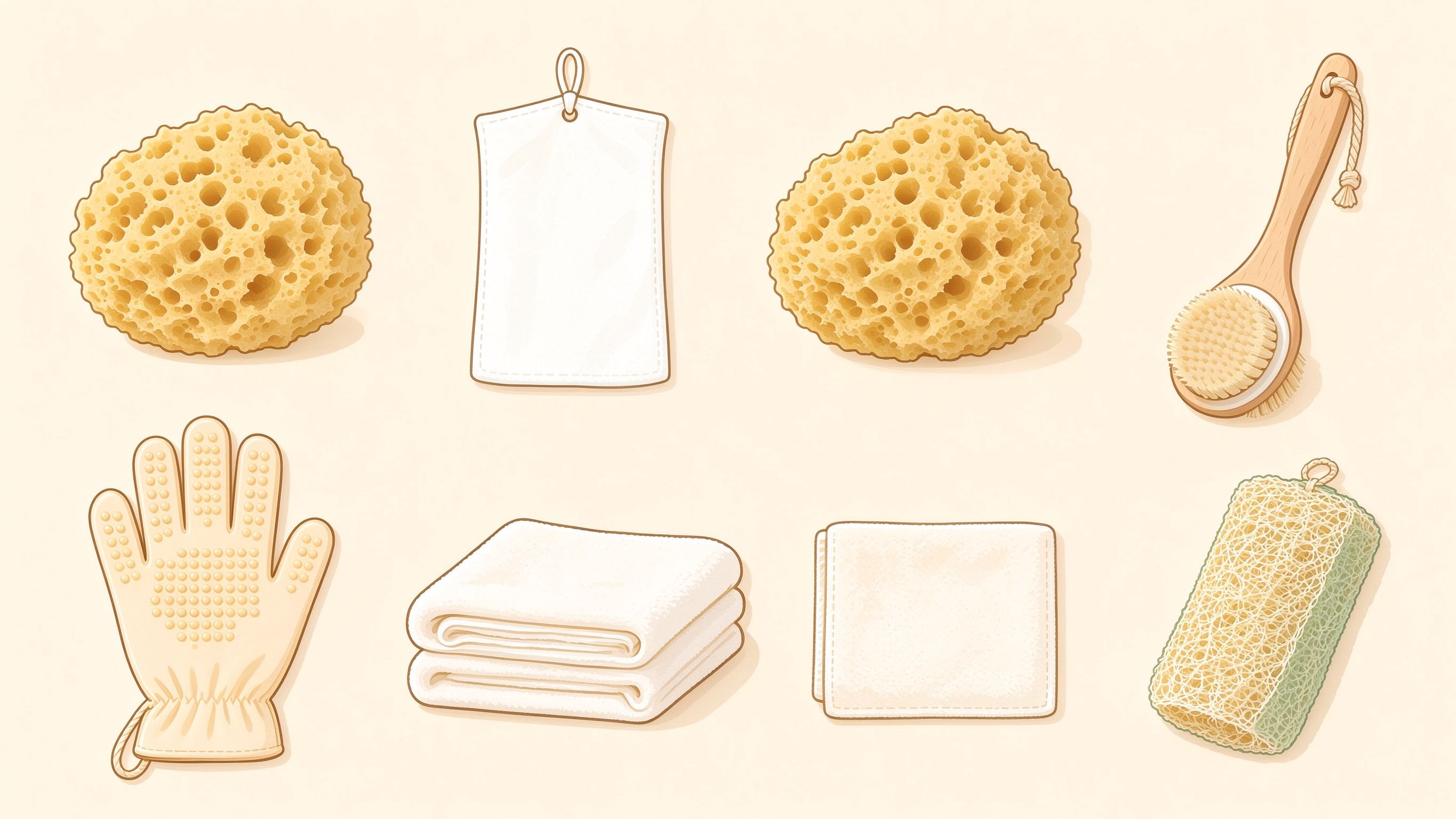 Bath products annotated picture vocabulary with labeled objects
