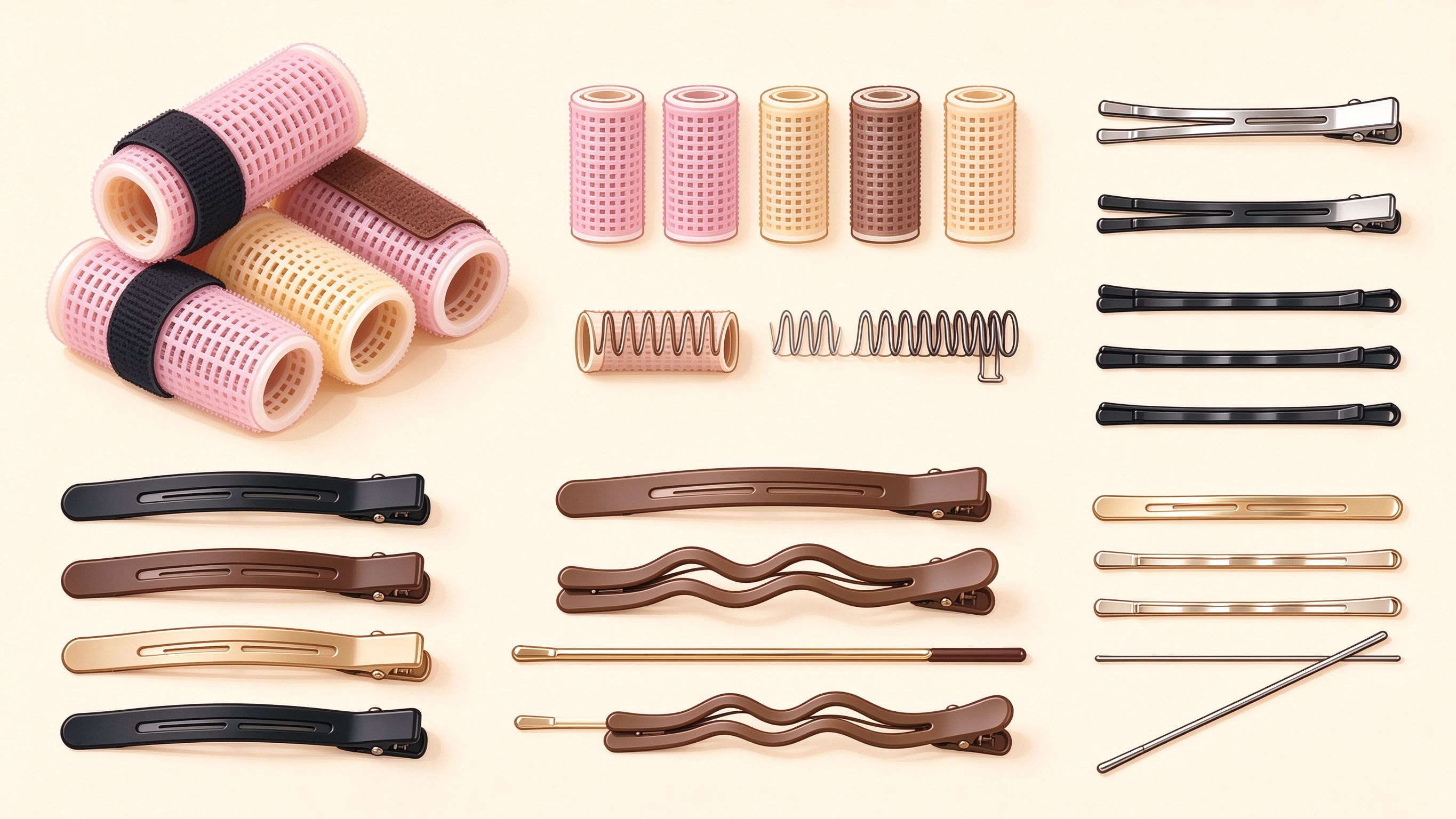 Curling irons annotated picture vocabulary with labeled objects
