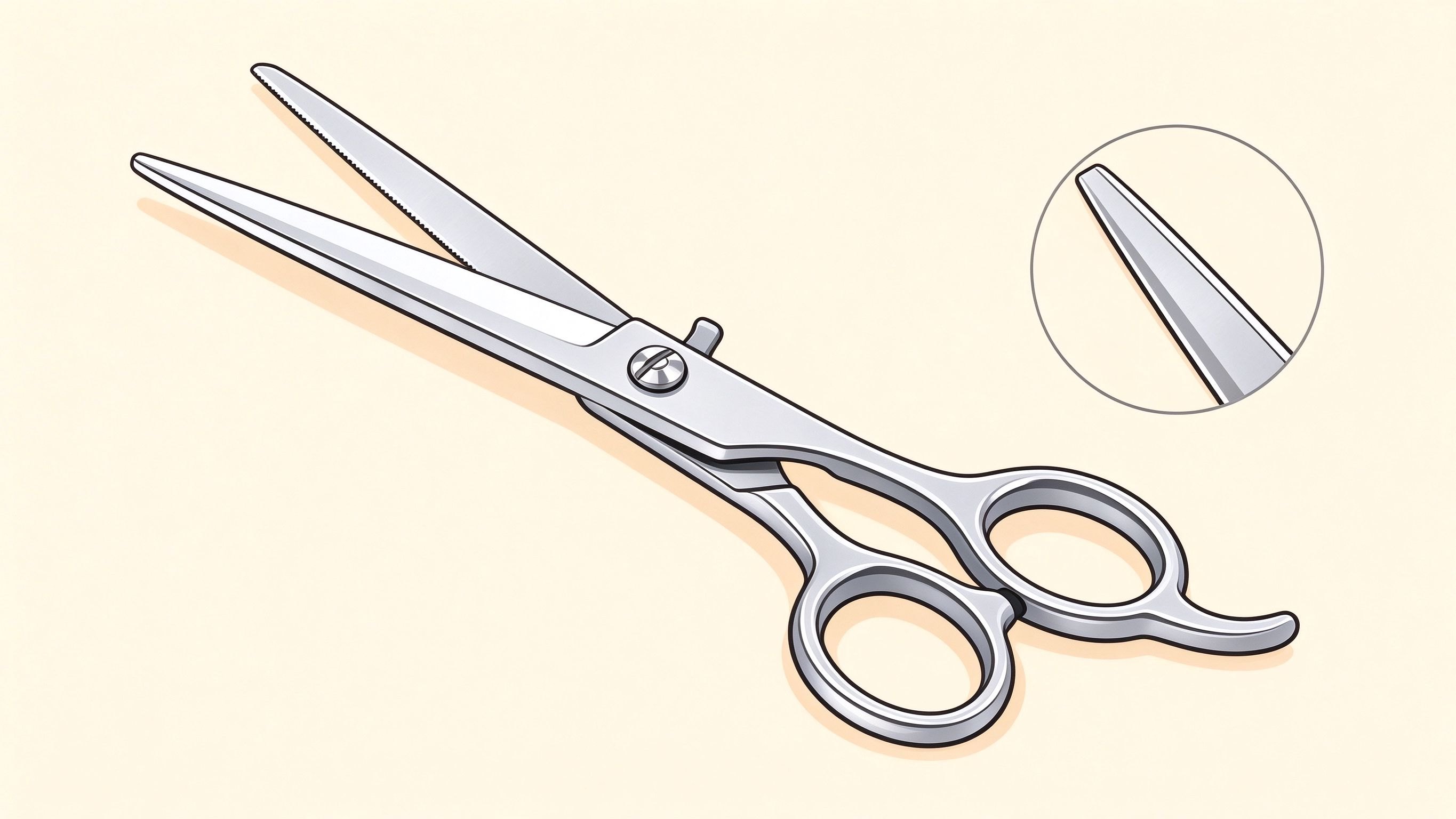 Barber scissors annotated picture vocabulary with labeled objects