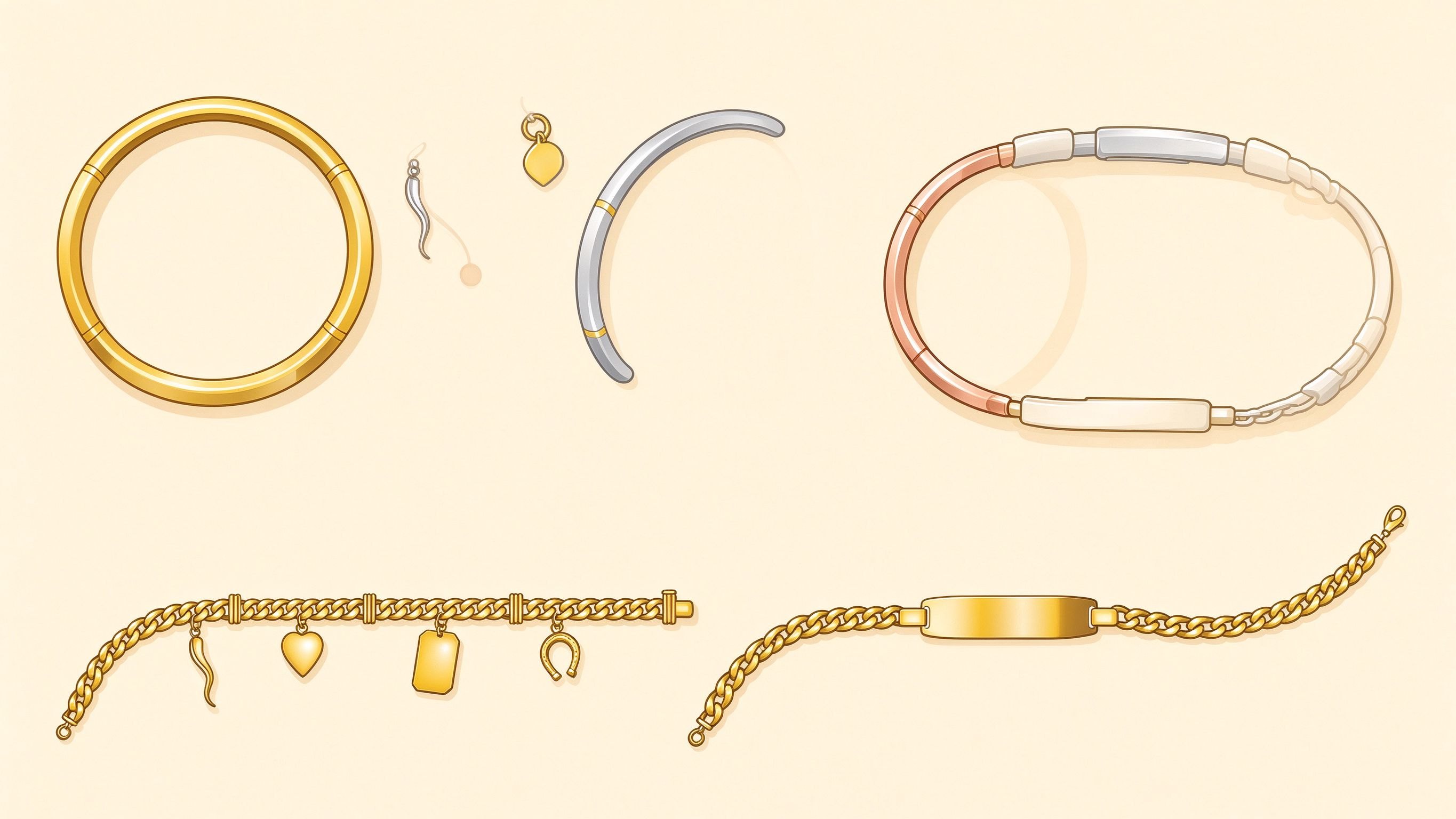 Bracelets and bangles annotated picture vocabulary with labeled objects