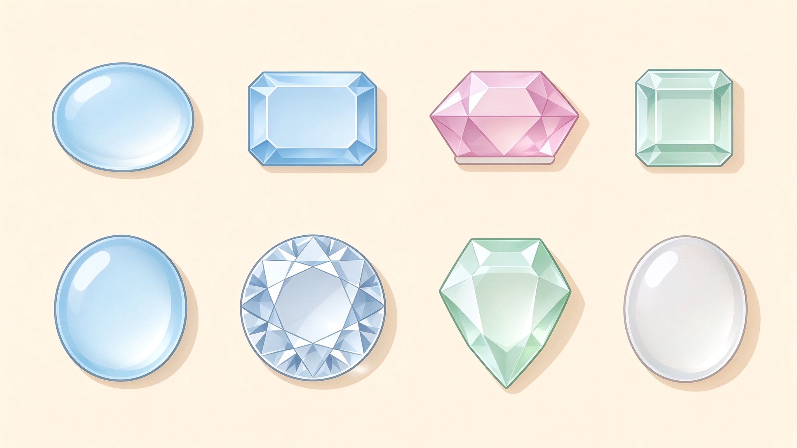Gemstone cuts annotated picture vocabulary with labeled objects