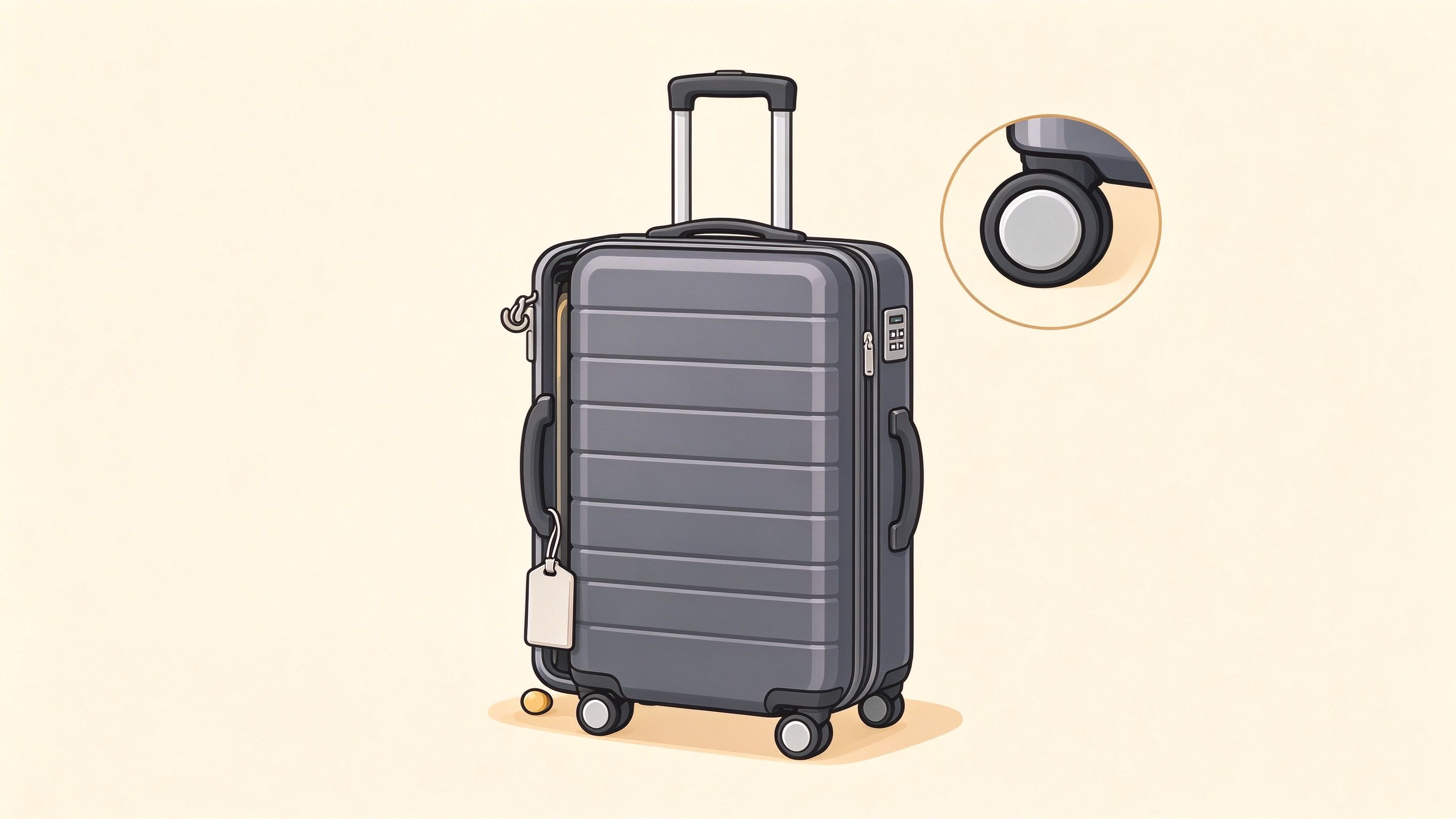 Suitcase annotated picture vocabulary with labeled objects