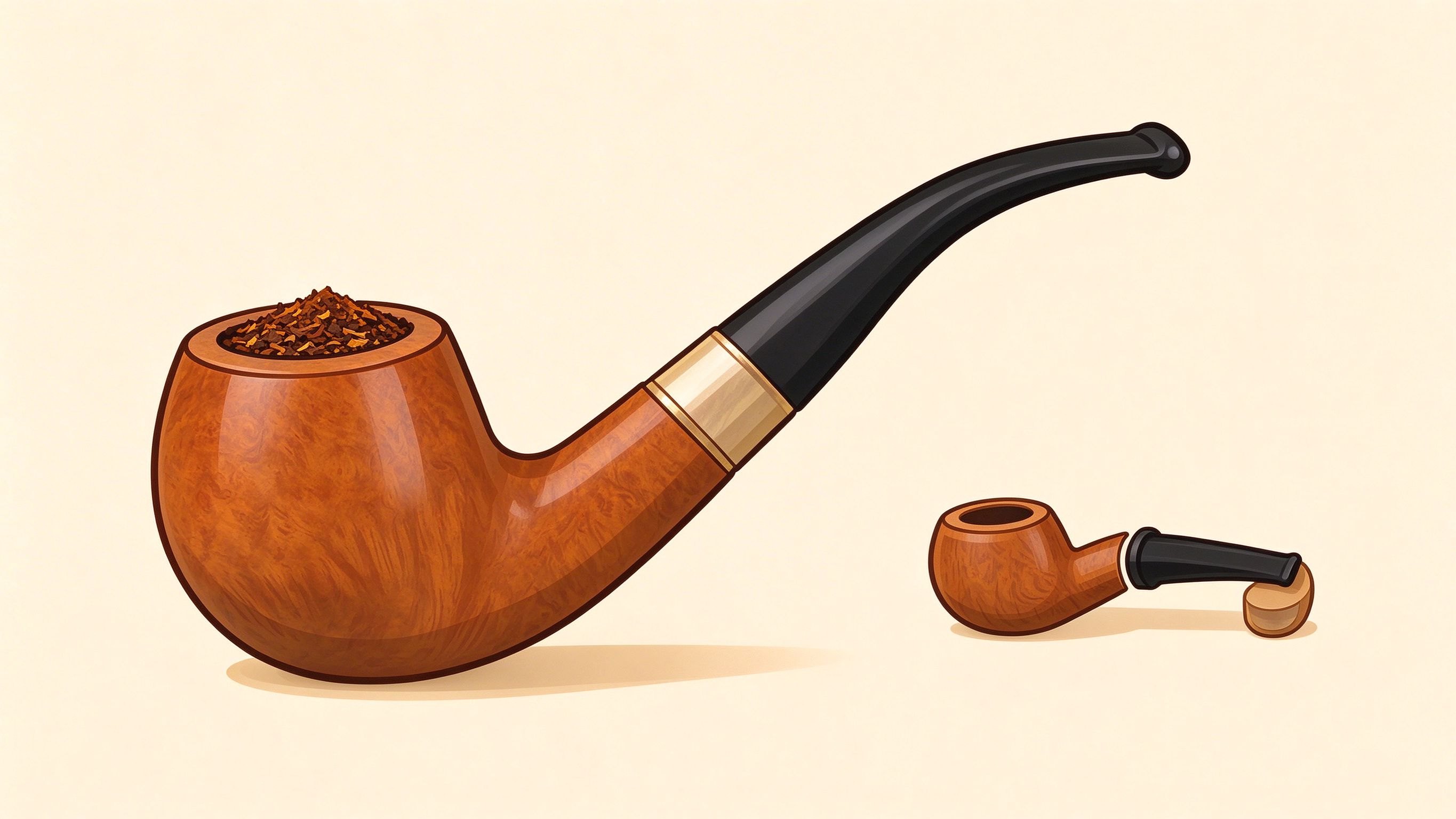 Smoking pipe annotated picture vocabulary with labeled objects