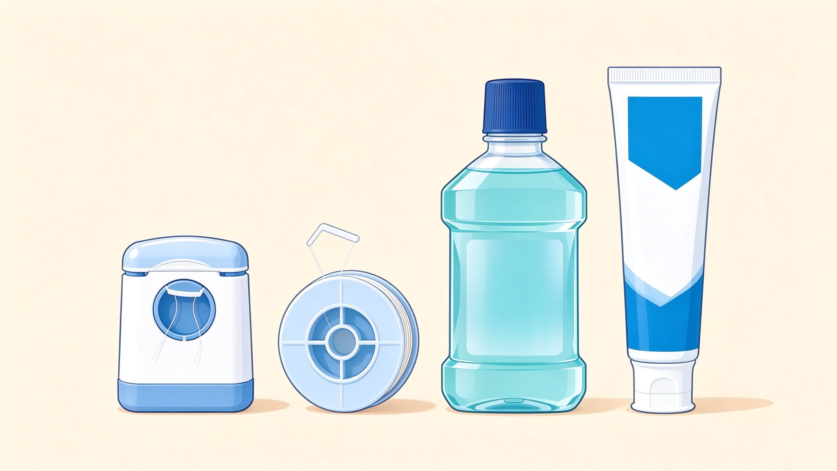 Oral care products annotated picture vocabulary with labeled objects