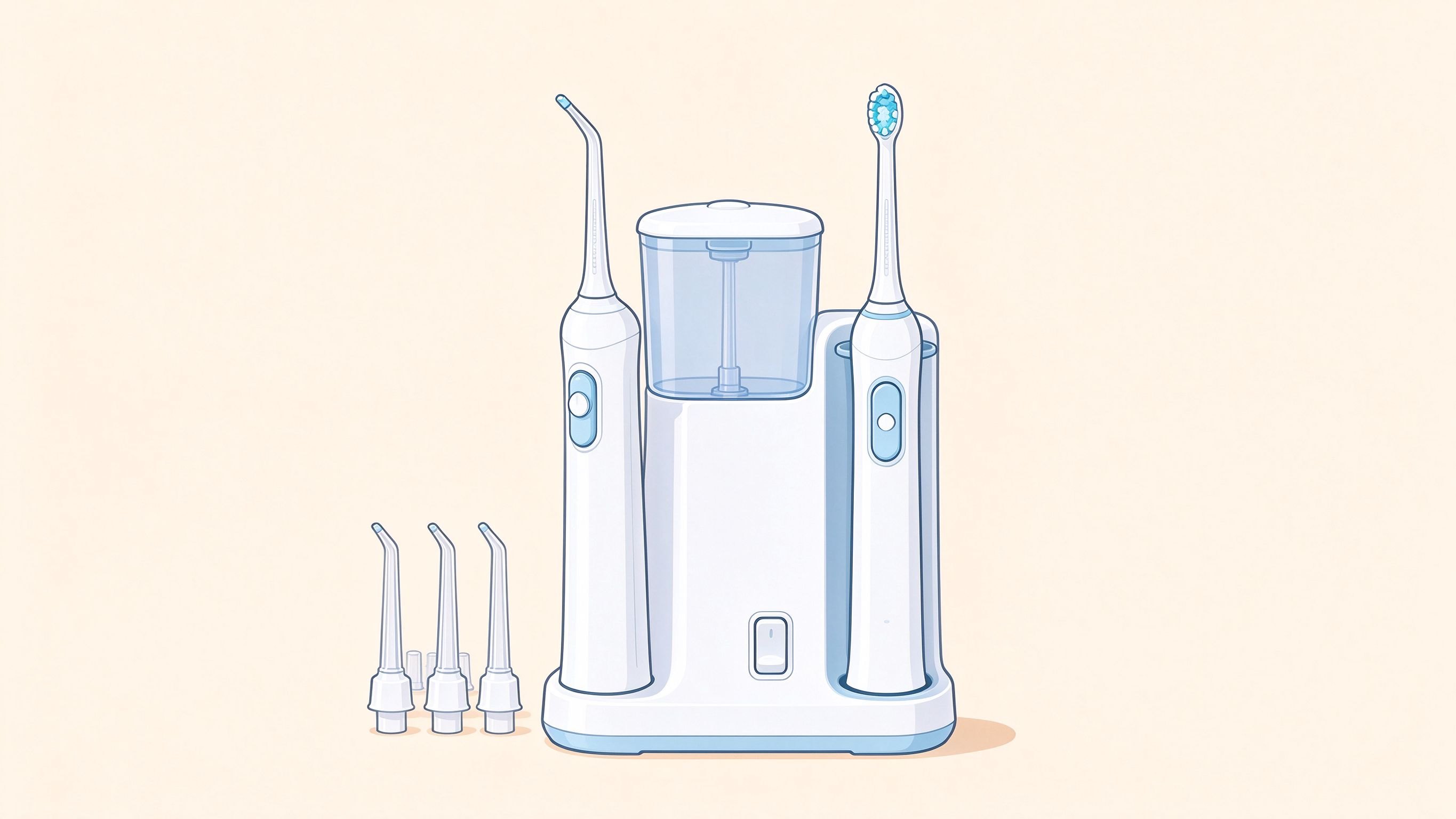 Oral care center annotated picture vocabulary with labeled objects