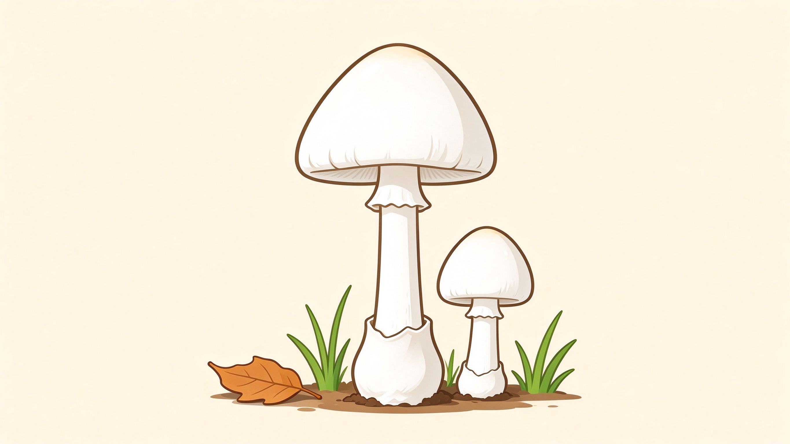 Deadly poisonous mushrooms annotated picture vocabulary with labeled objects