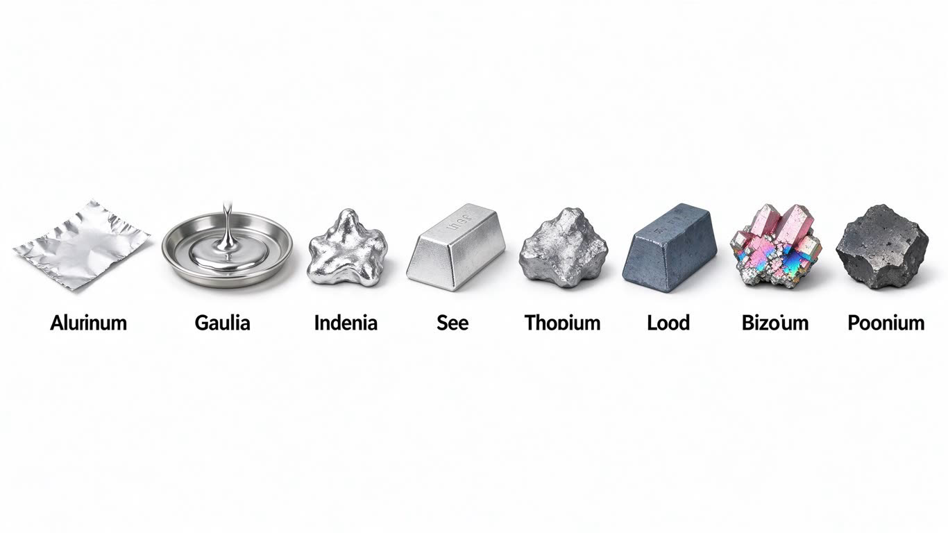 Other metals annotated picture vocabulary with labeled objects