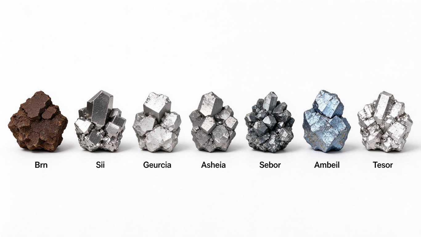Metalloids and semimetals annotated picture vocabulary with labeled objects
