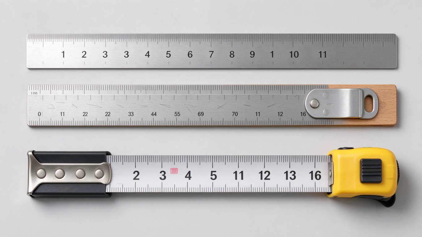 Length measuring tools annotated picture vocabulary with labeled objects