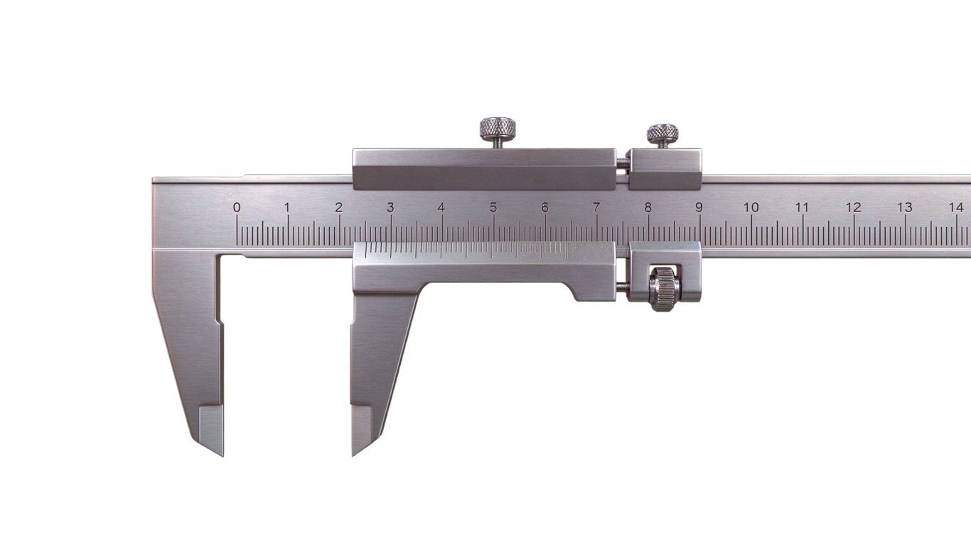 Vernier caliper annotated picture vocabulary with labeled objects