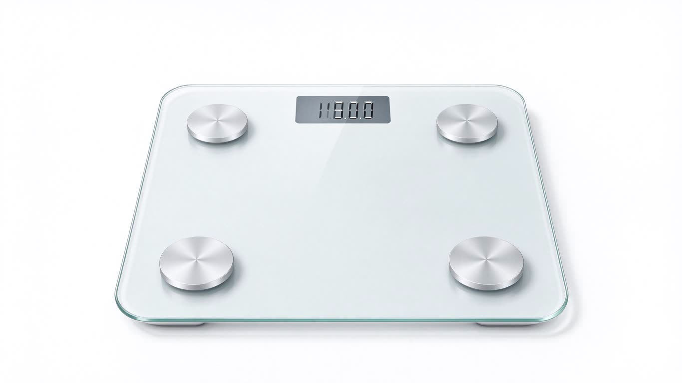 Bathroom scale annotated picture vocabulary with labeled objects