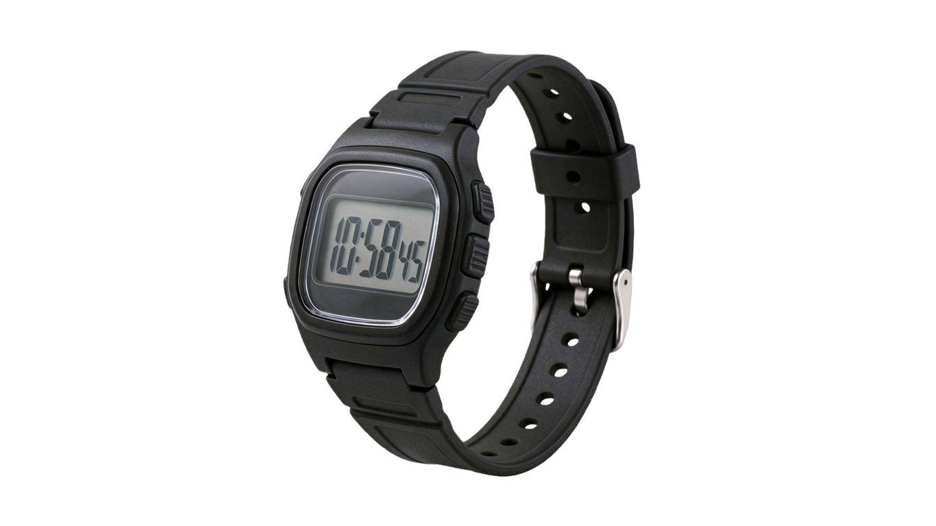 Digital watch annotated picture vocabulary with labeled objects