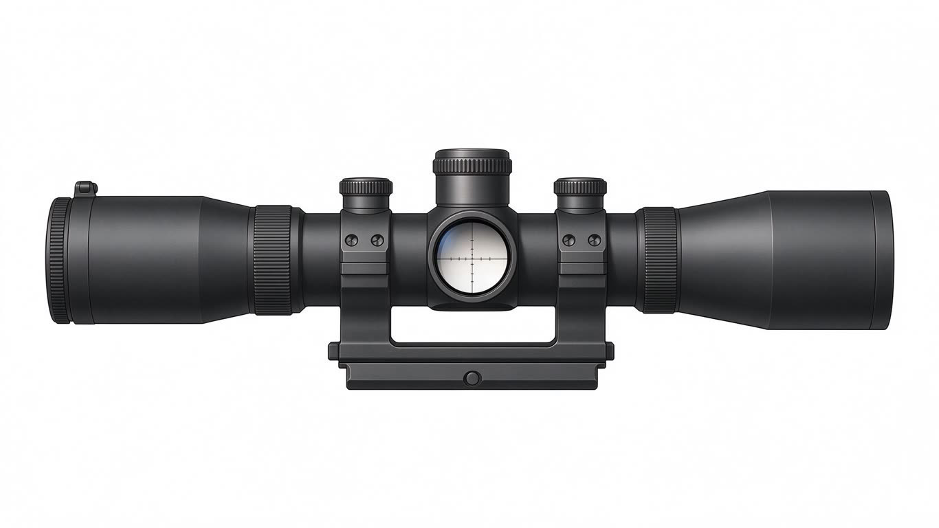 Telescopic sight annotated picture vocabulary with labeled objects