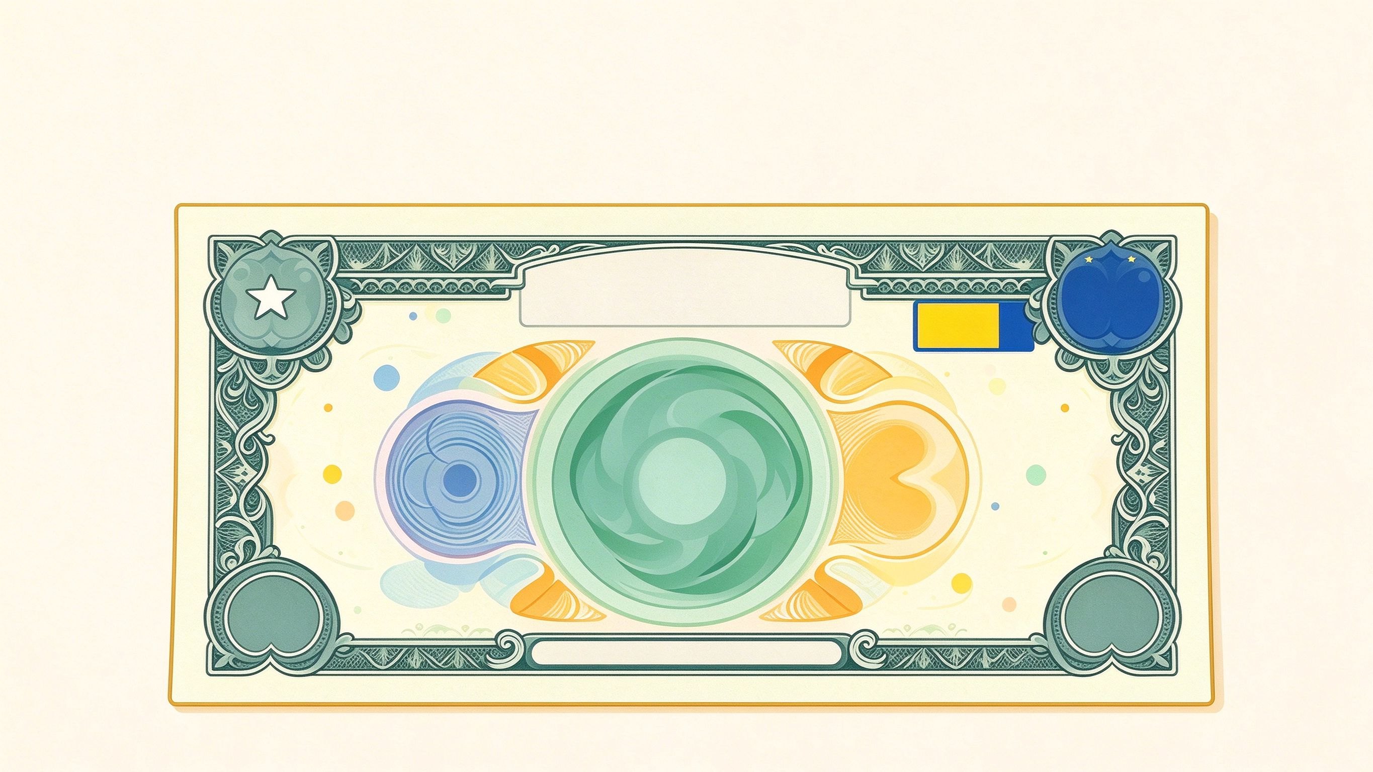 Banknote back annotated picture vocabulary with labeled objects