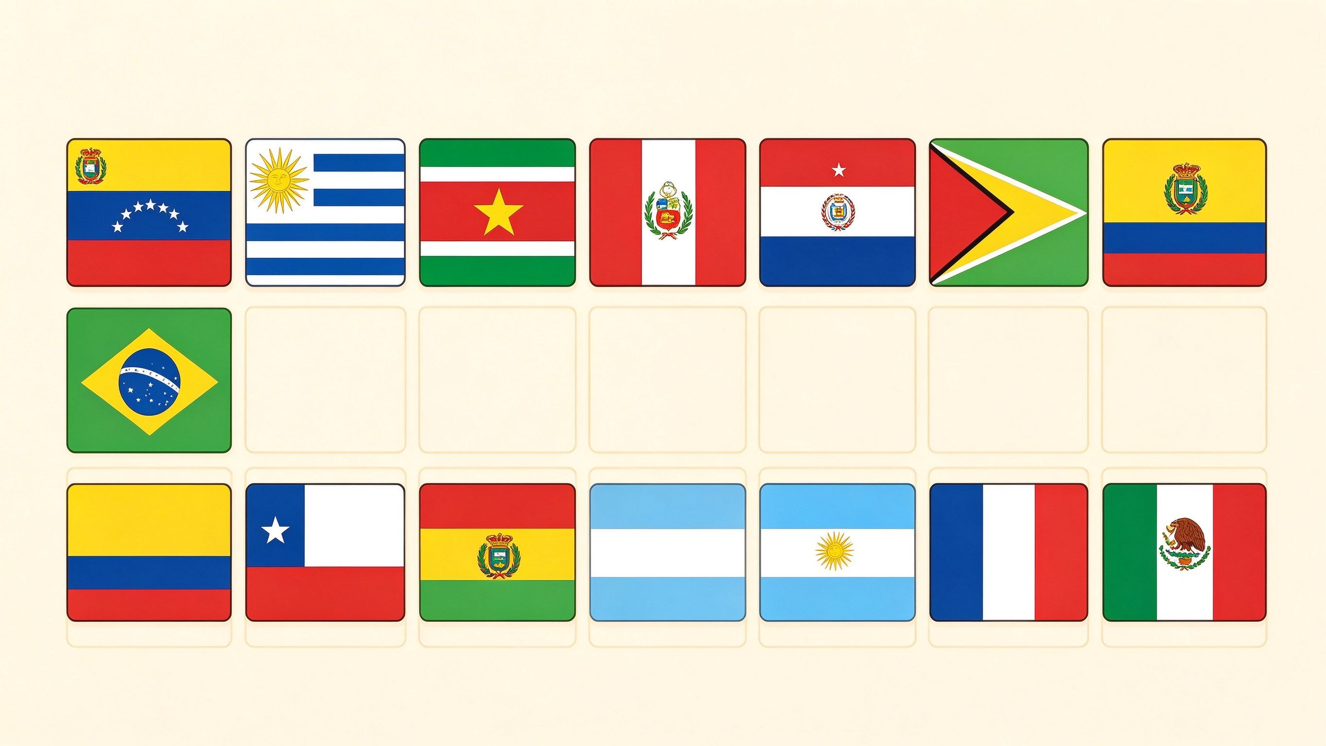 American country flags annotated picture vocabulary with labeled objects