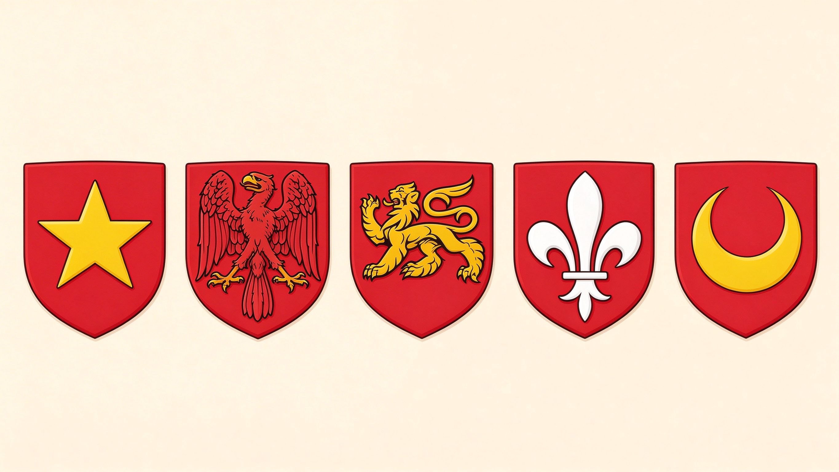 Heraldic Charges annotated picture vocabulary with labeled objects