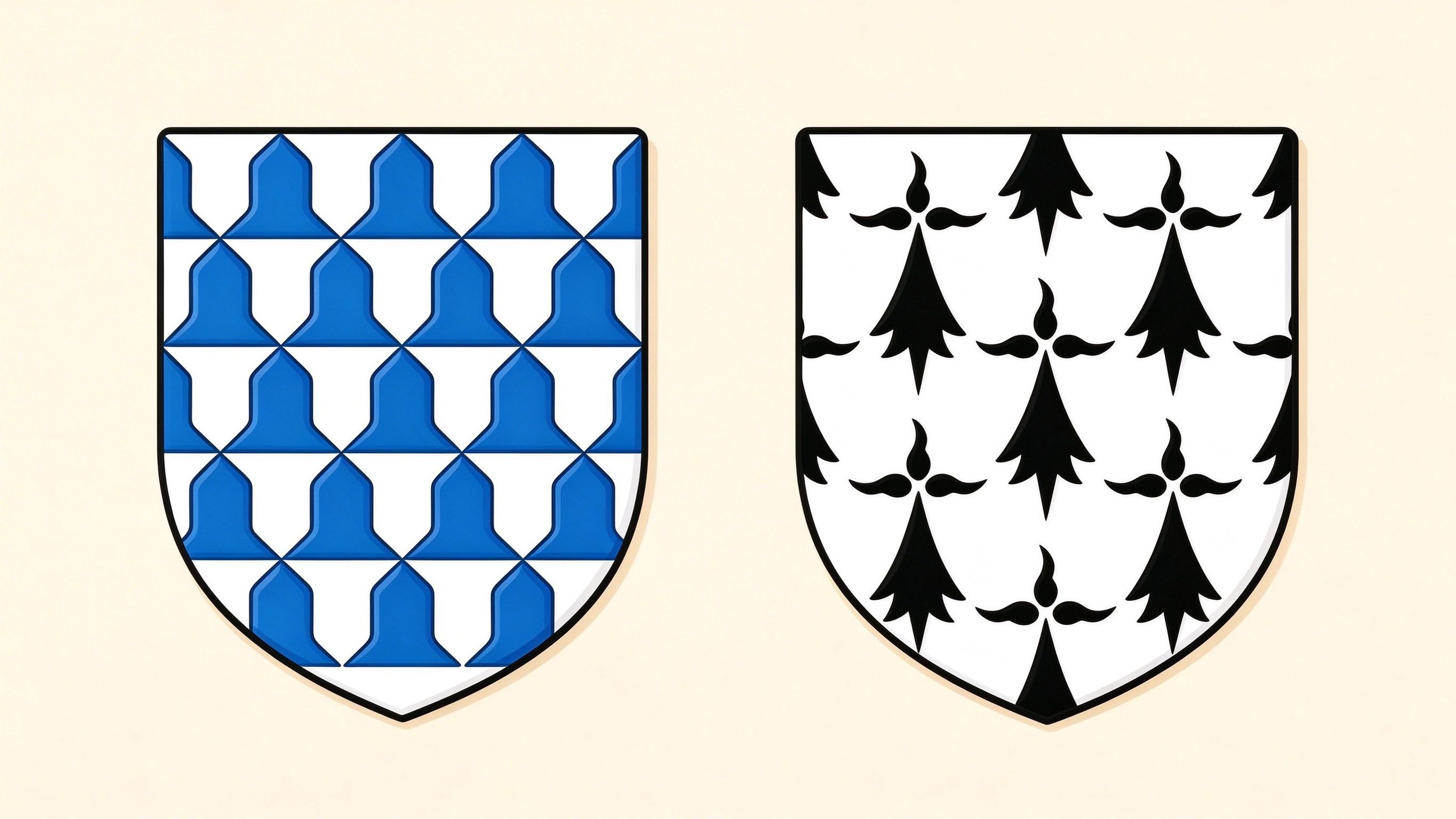 Heraldic Furs annotated picture vocabulary with labeled objects