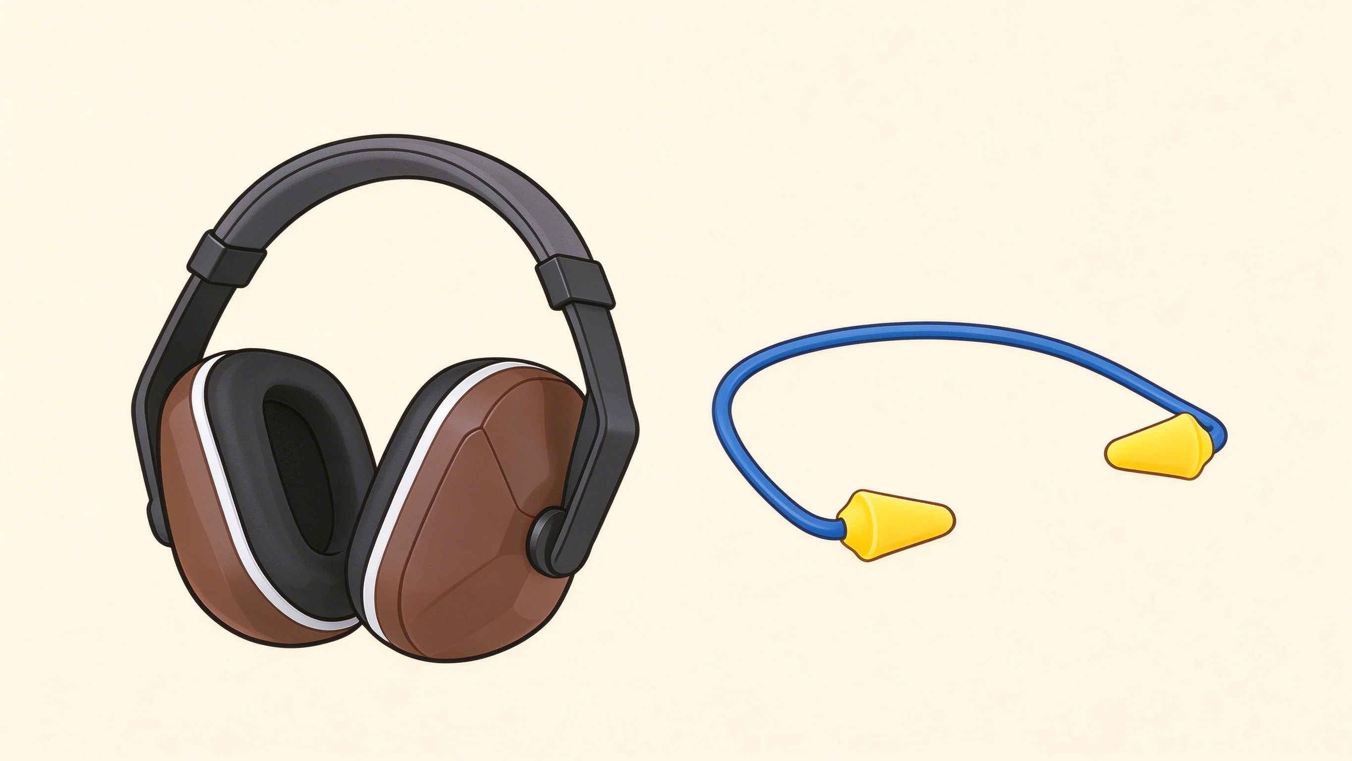Ear Protection annotated picture vocabulary with labeled objects