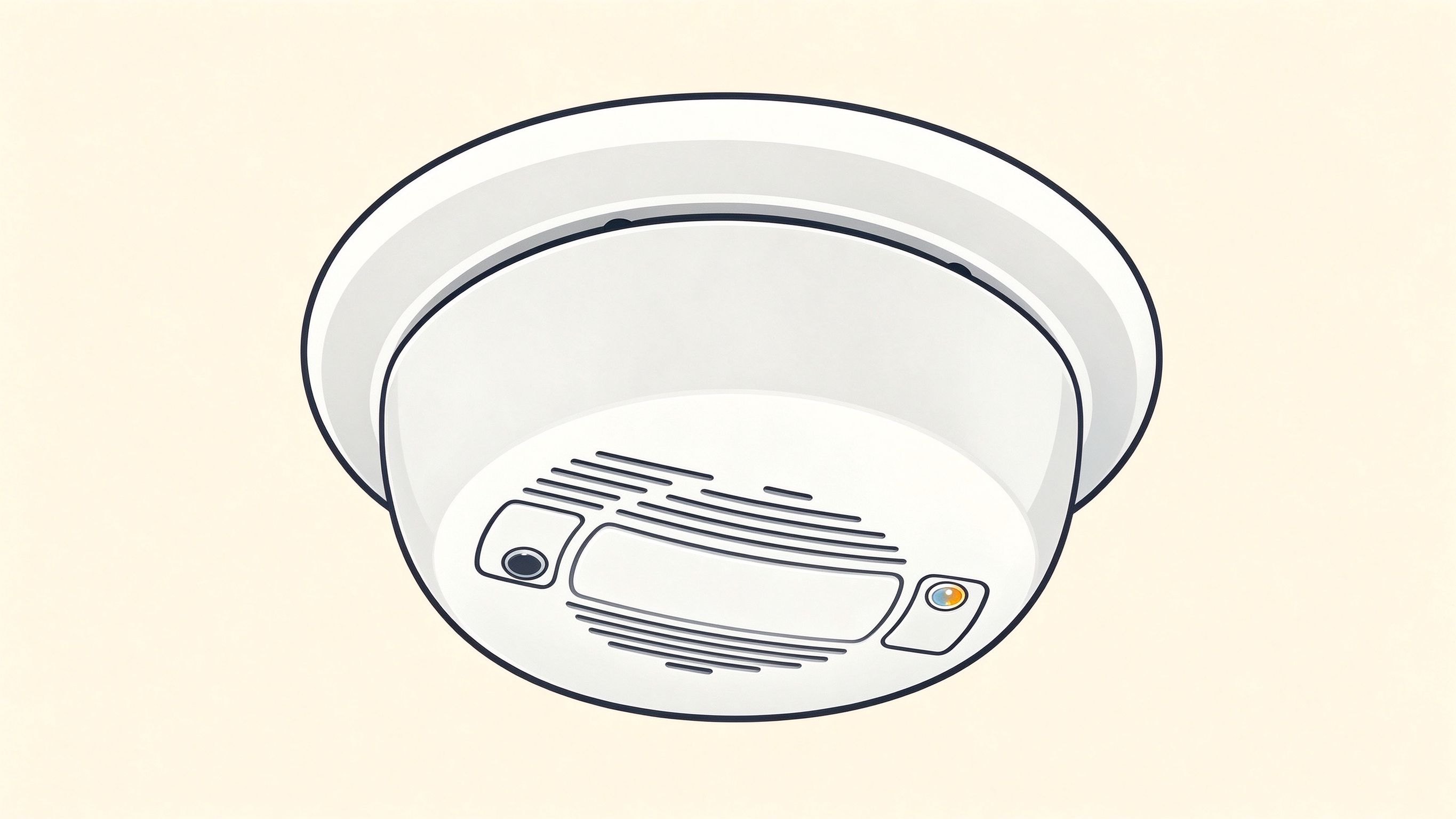 Smoke Detector annotated picture vocabulary with labeled objects