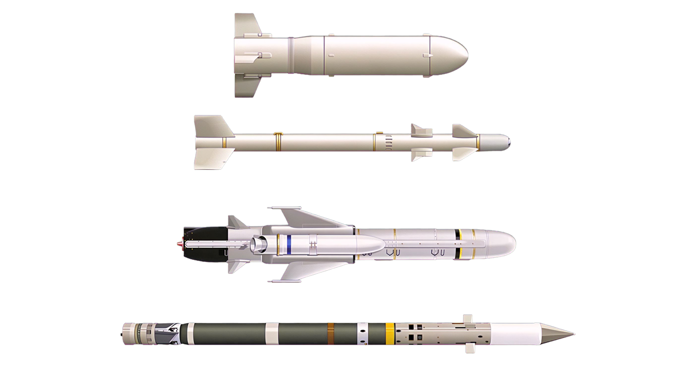 Main missile types annotated picture vocabulary with labeled objects